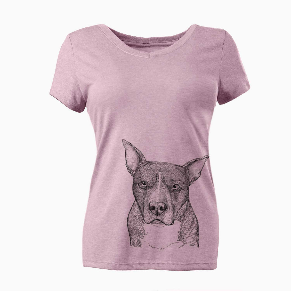 Bare Mercy the Pitbull - Women's V-neck Shirt