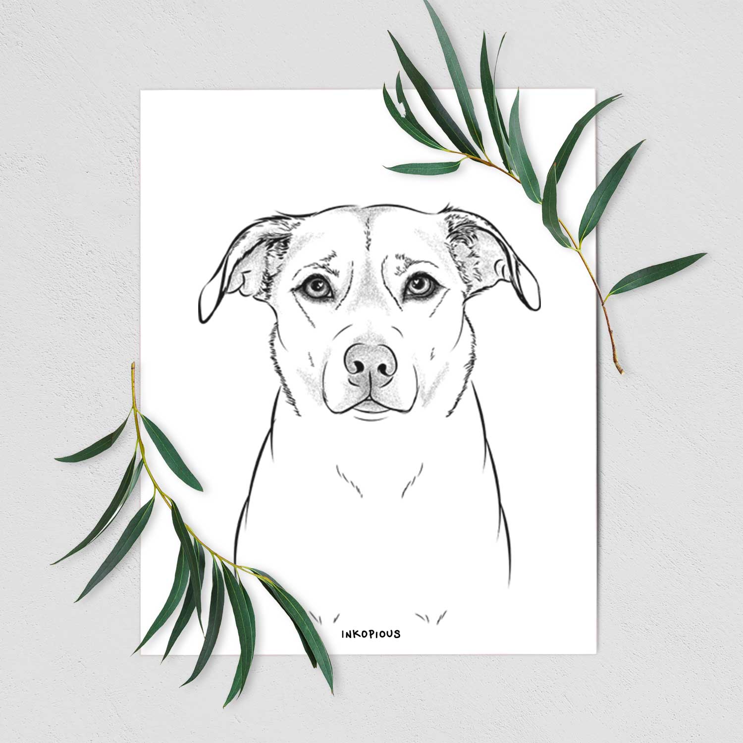 Mica the Labrador Pitbull Mix Art Print