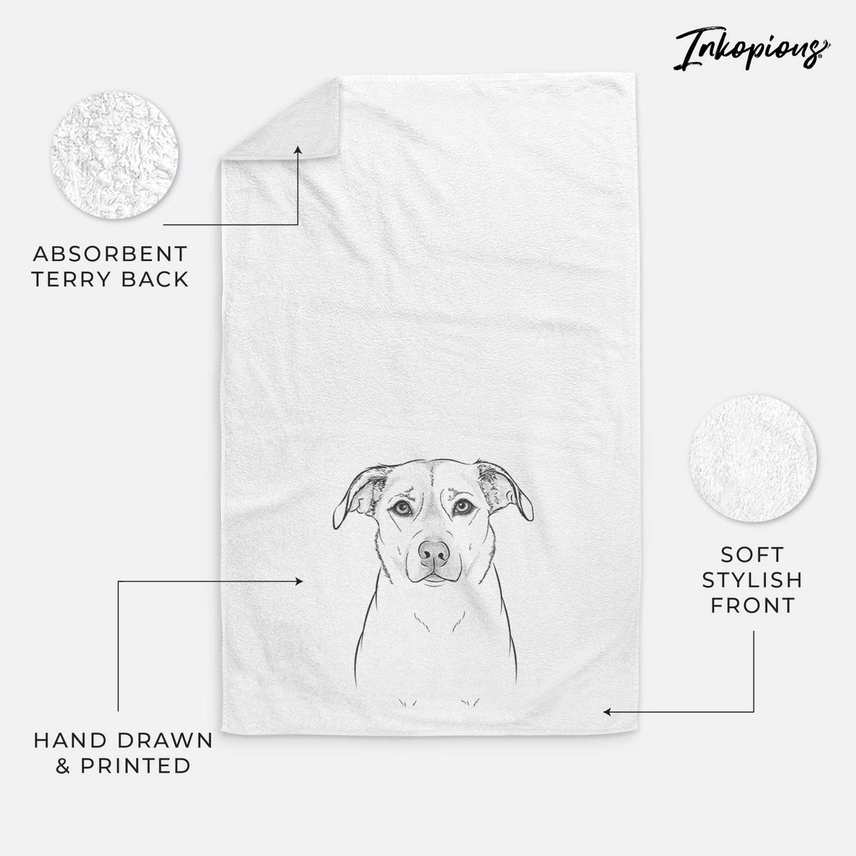 Mica the Labrador Pittbull Mix Decorative Hand Towel