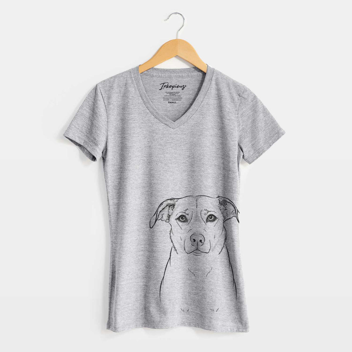 Bare Mica the Labrador Pittbull Mix - Women's V-neck Shirt