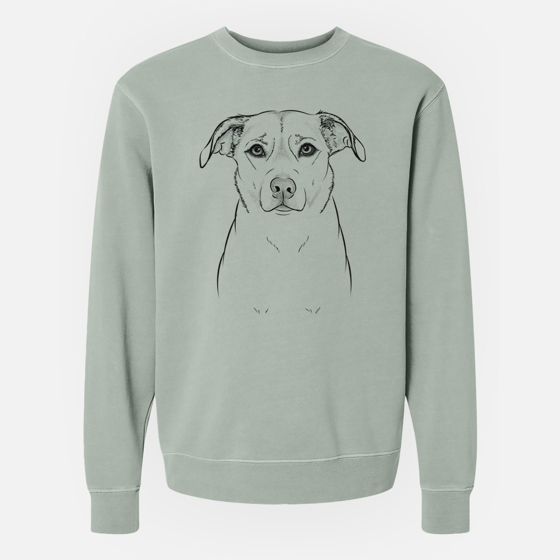 Bare Mica the Labrador Pittbull Mix - Unisex Pigment Dyed Crew Sweatshirt