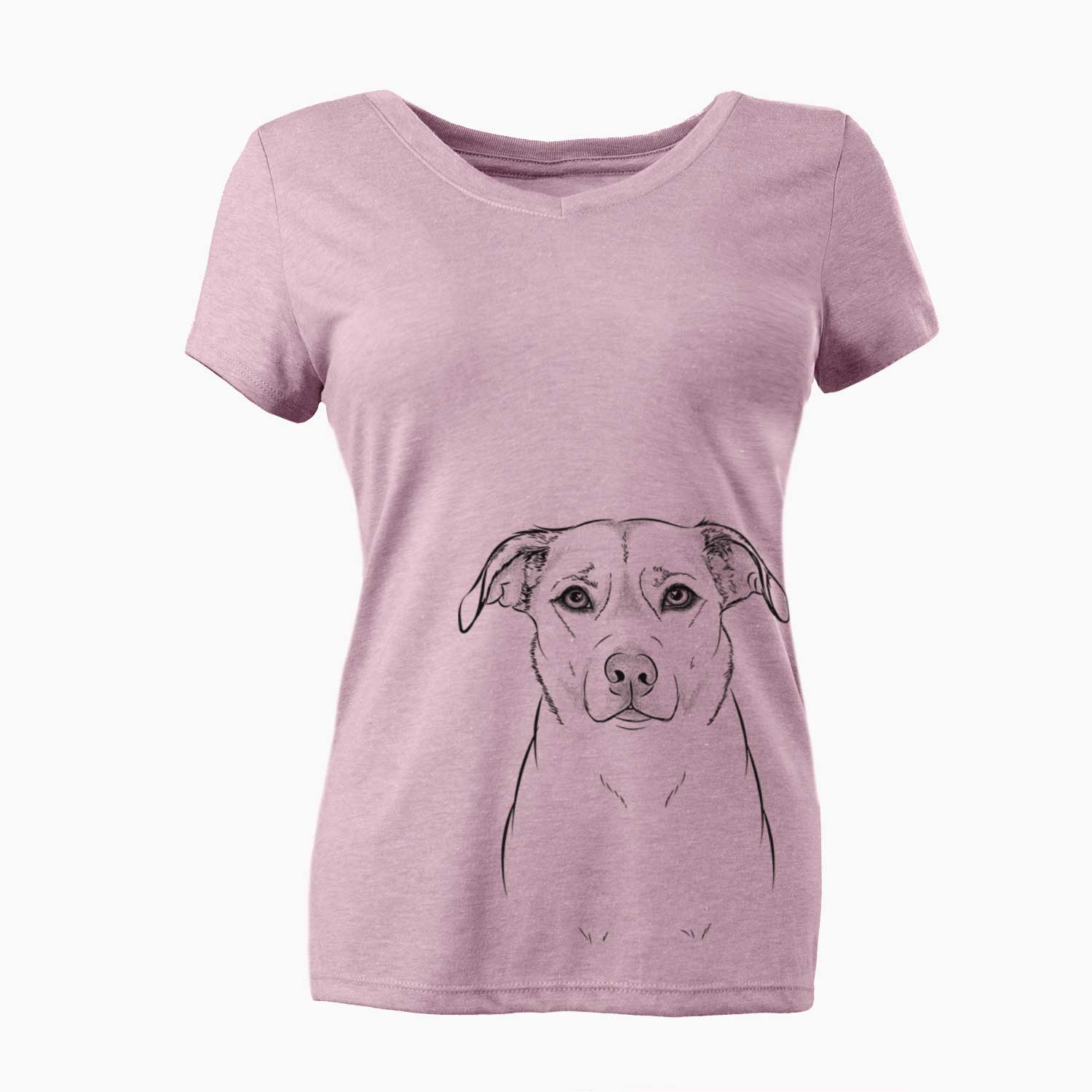 Bare Mica the Labrador Pittbull Mix - Women's V-neck Shirt