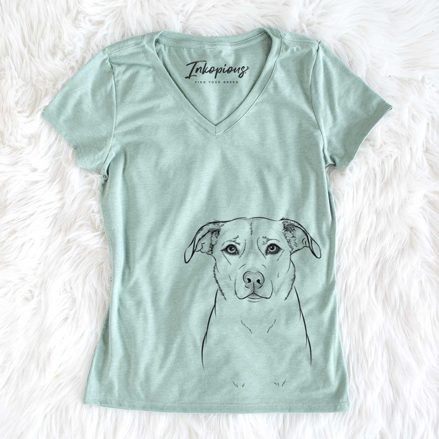 Bare Mica the Labrador Pittbull Mix - Women's V-neck Shirt