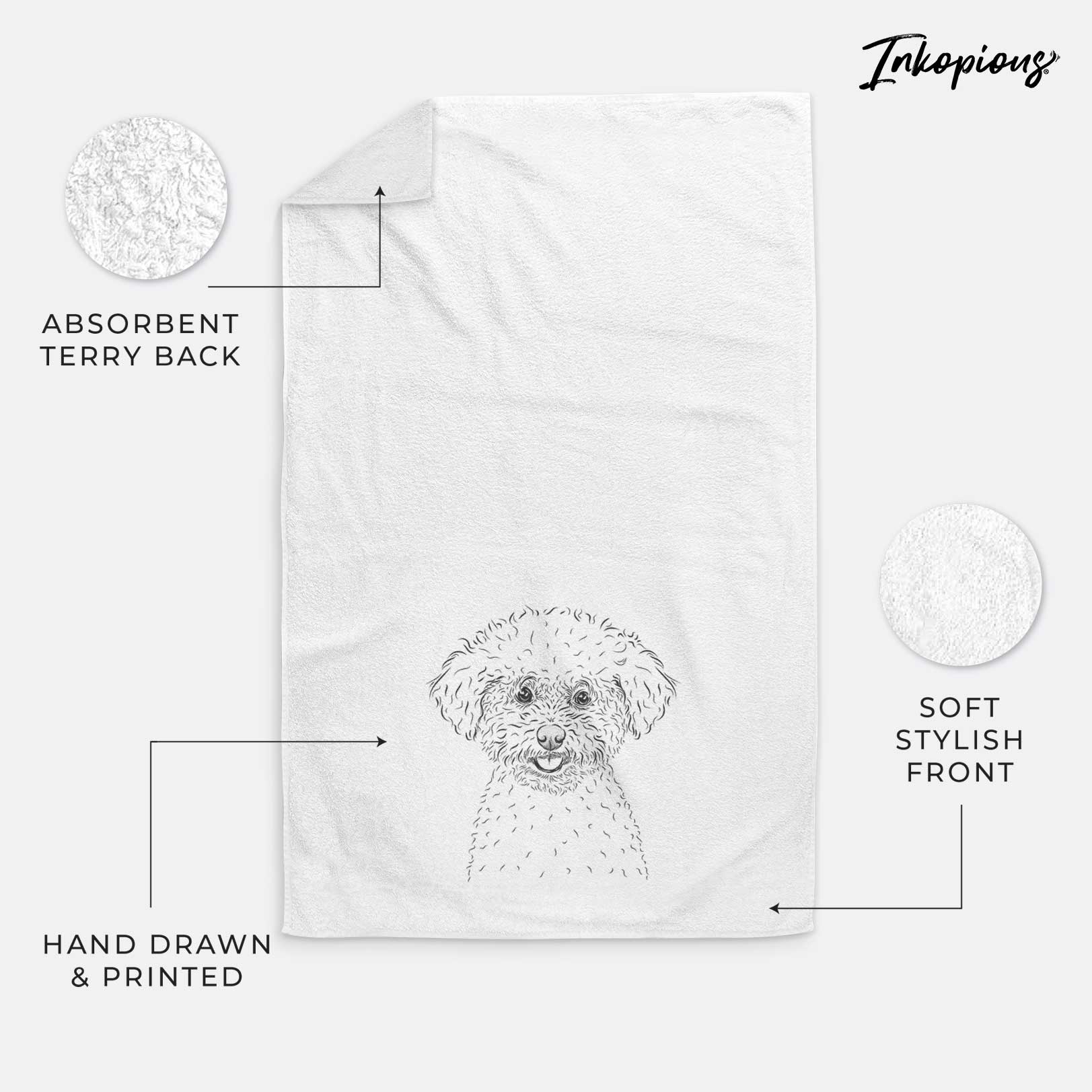 Mickey the Bichon Frise Decorative Hand Towel