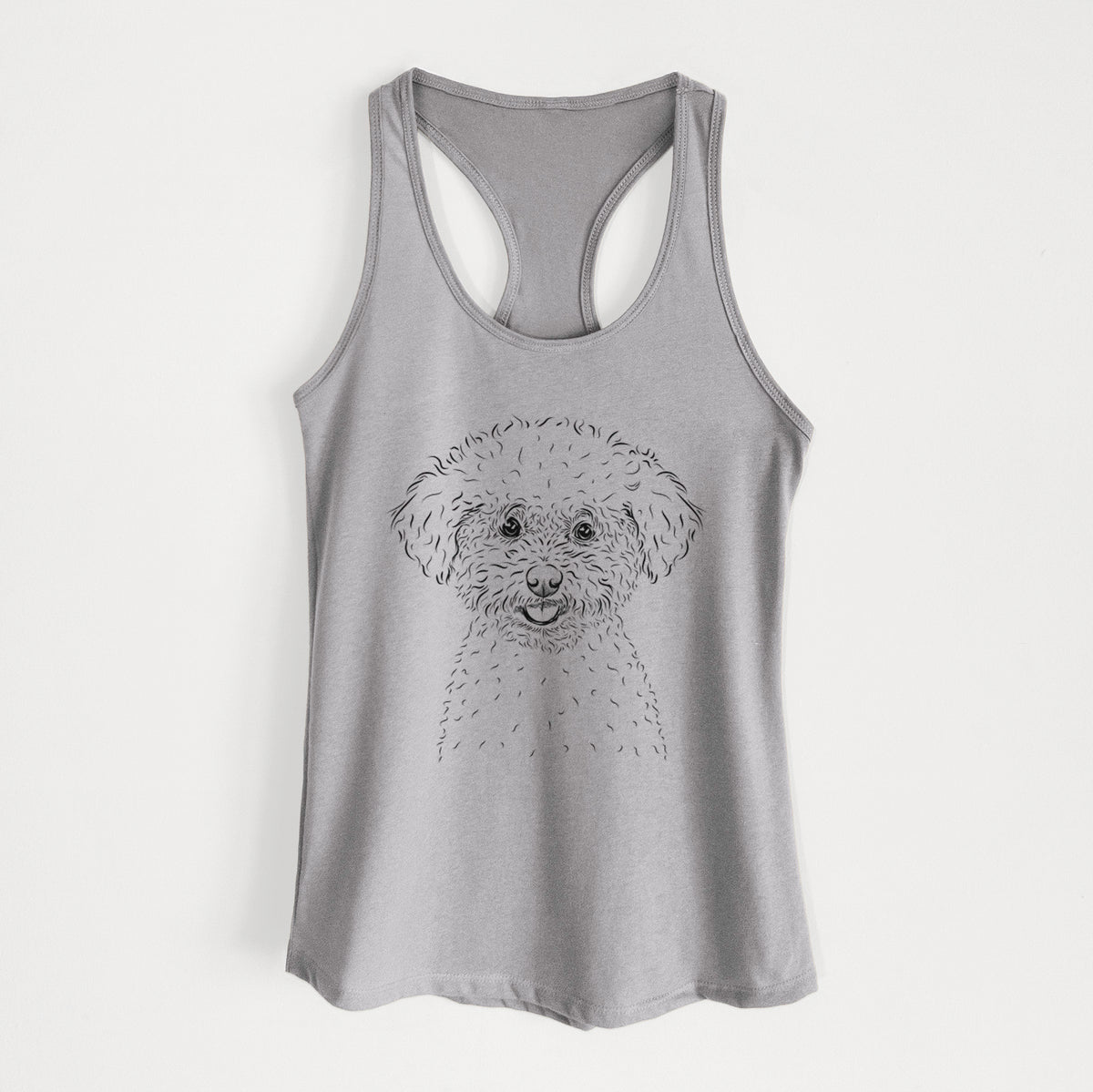 Mickey the Bichon Frise - Women&#39;s Racerback Tanktop