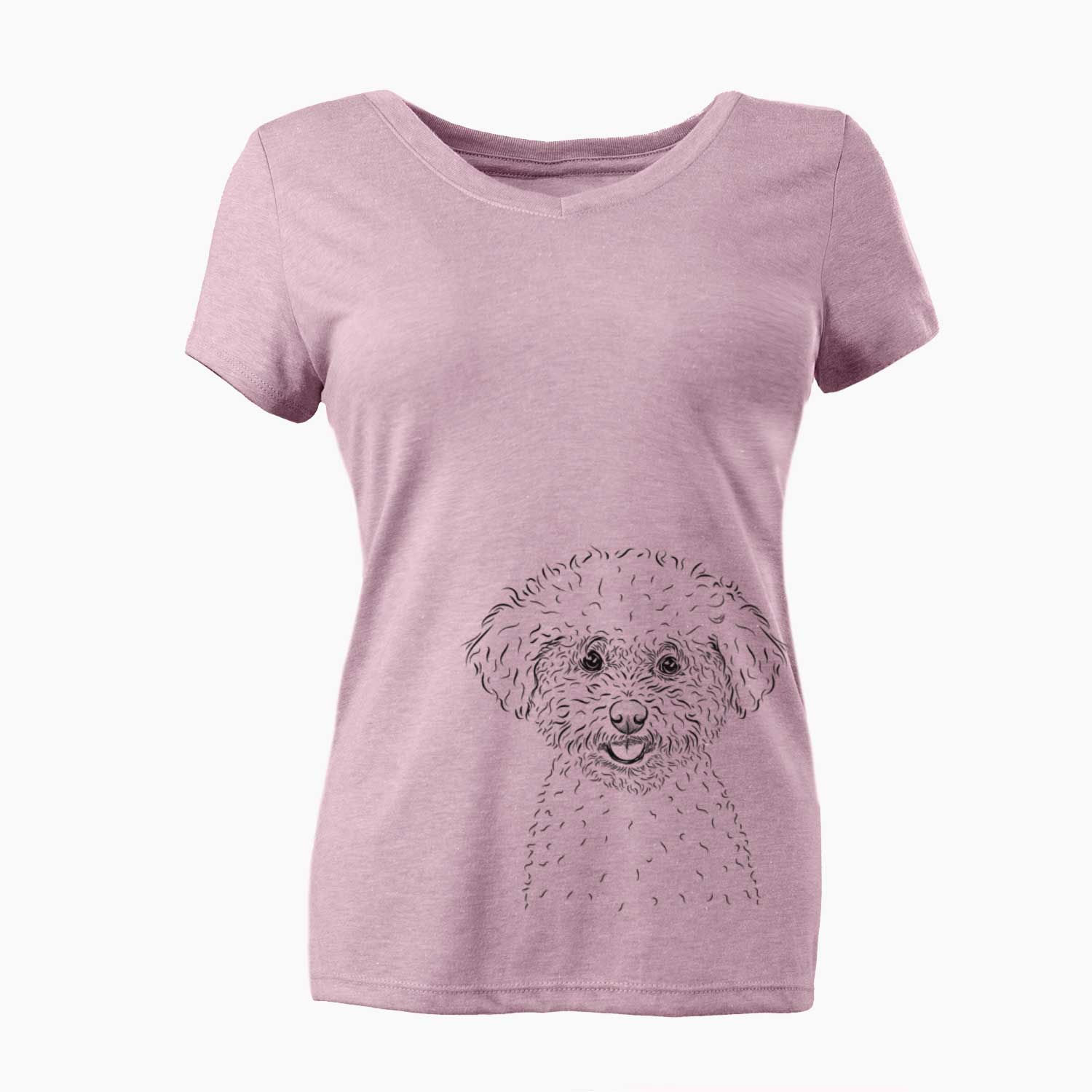 Bare Mickey the Bichon Frise - Women's V-neck Shirt