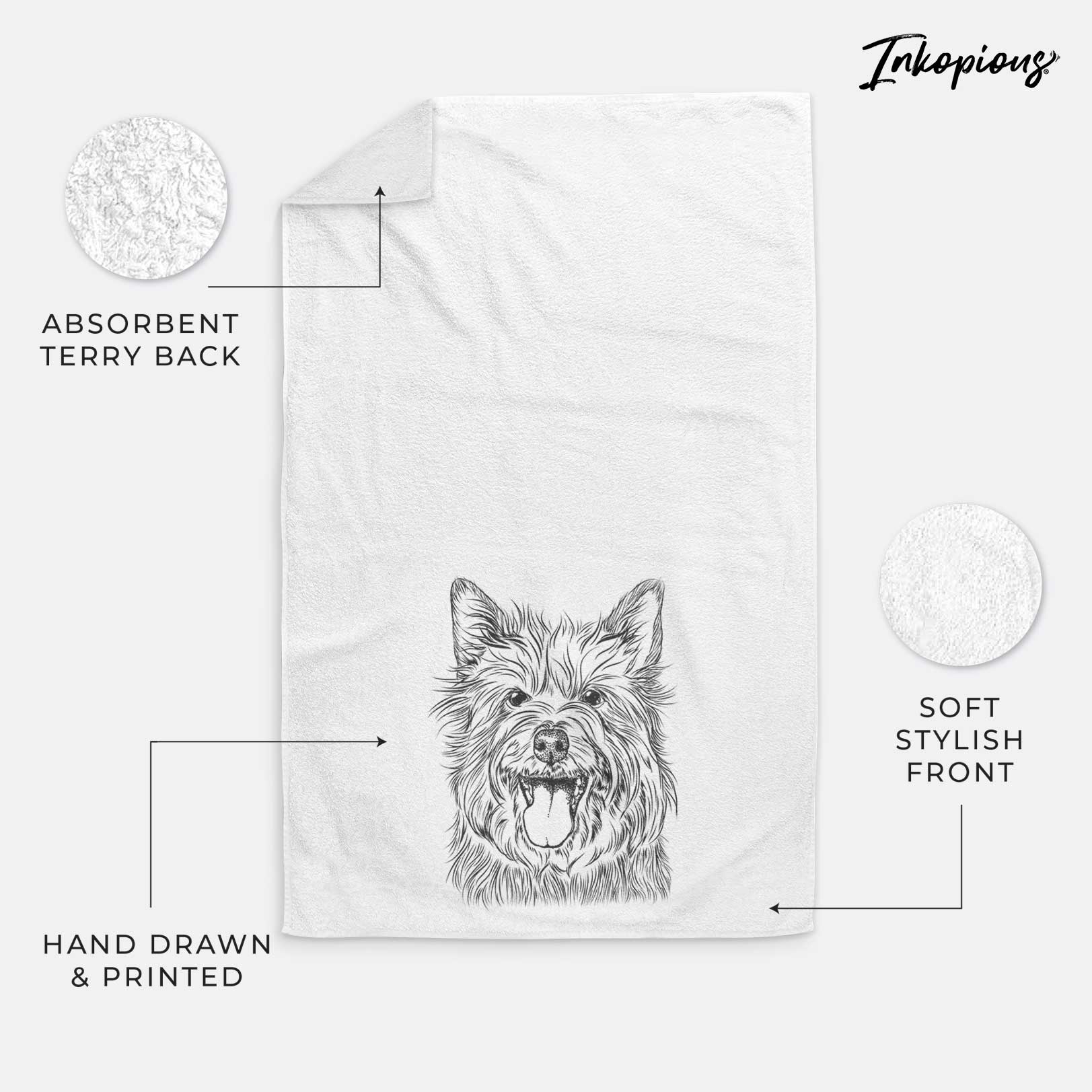 Middy the Australian Terrier Decorative Hand Towel