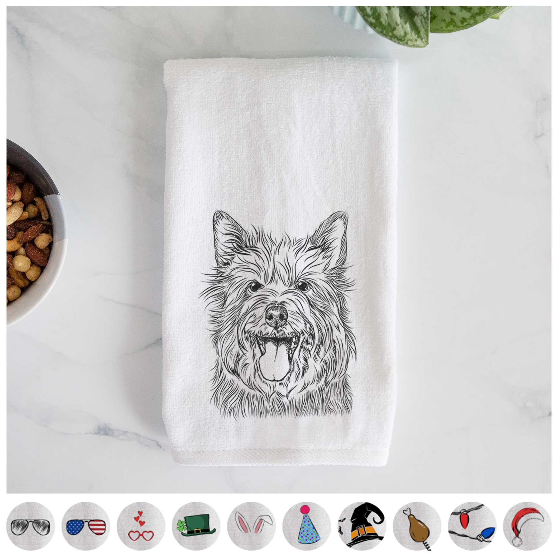 Middy the Australian Terrier Decorative Hand Towel