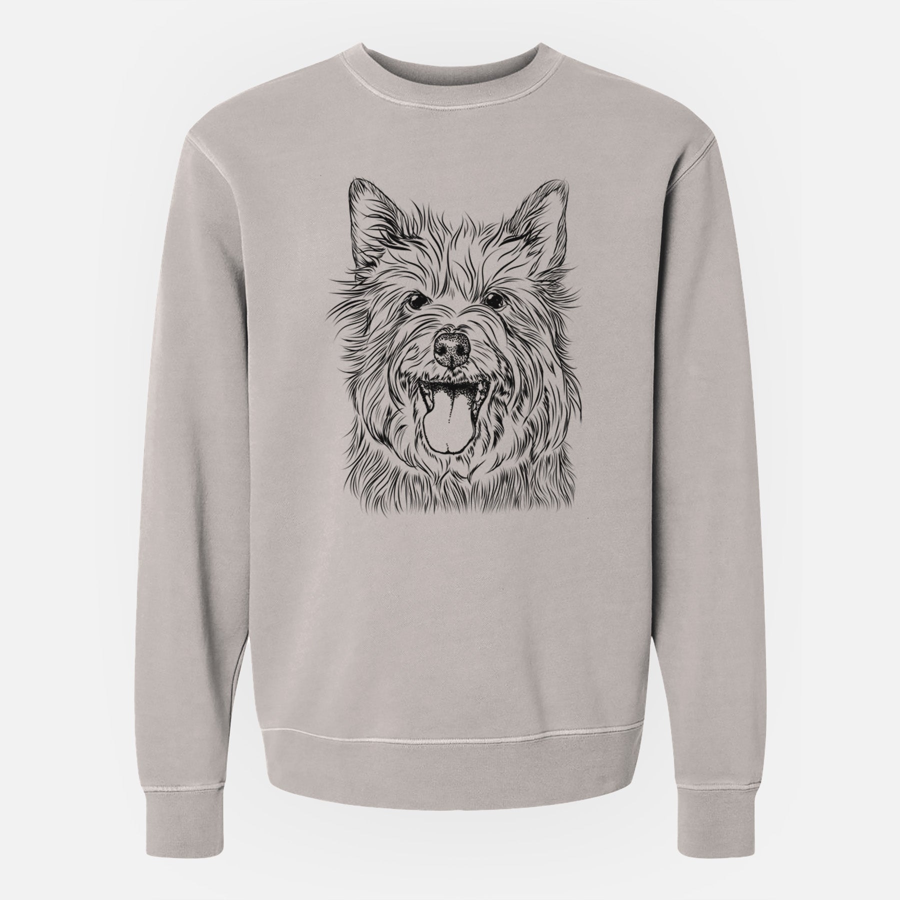 Bare Middy the Australian Terrier - Unisex Pigment Dyed Crew Sweatshirt