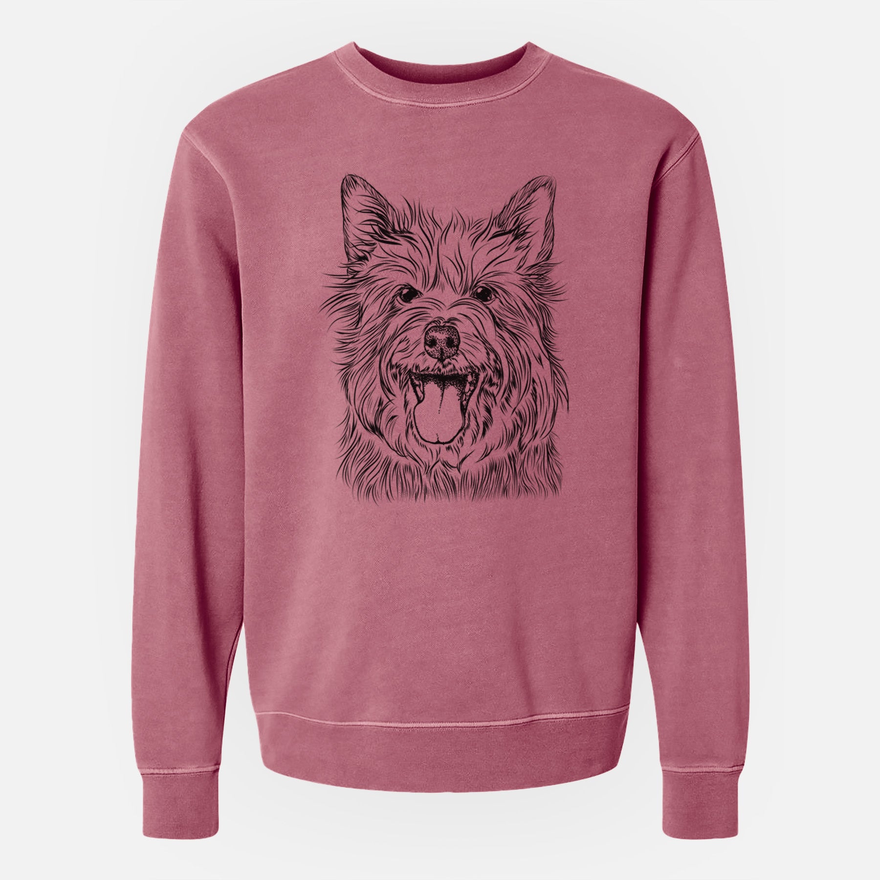 Bare Middy the Australian Terrier - Unisex Pigment Dyed Crew Sweatshirt