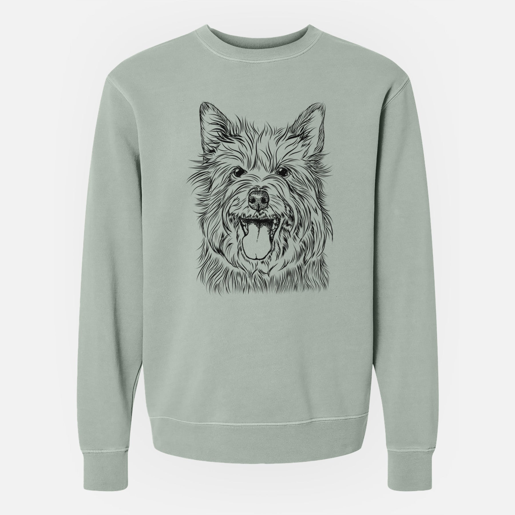 Bare Middy the Australian Terrier - Unisex Pigment Dyed Crew Sweatshirt