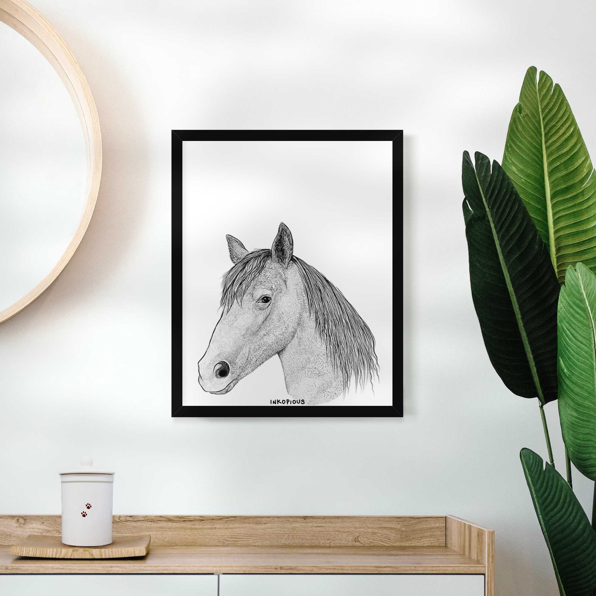 Midnight the Missouri Foxtrotter Horse Art Print