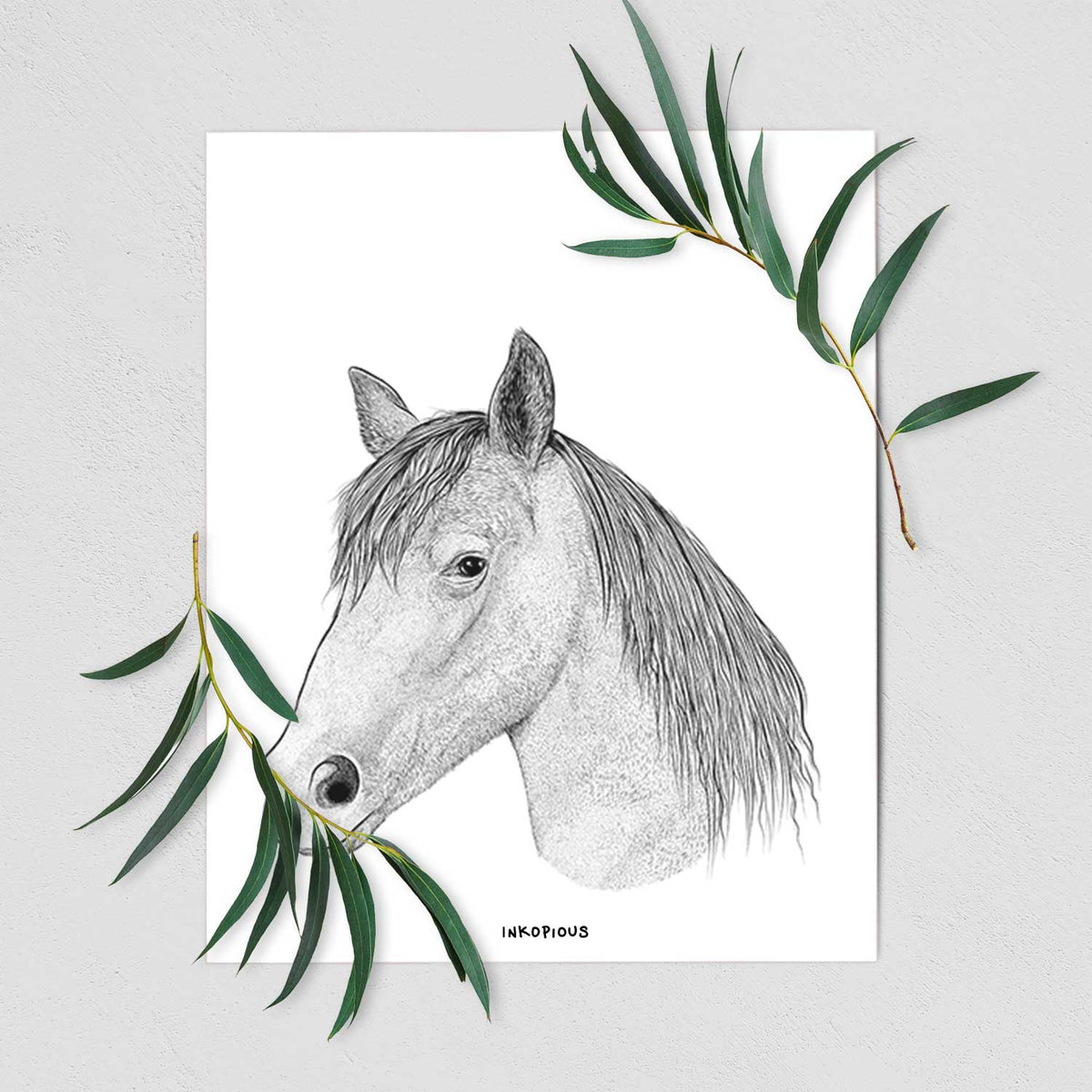 Midnight the Missouri Foxtrotter Horse Art Print