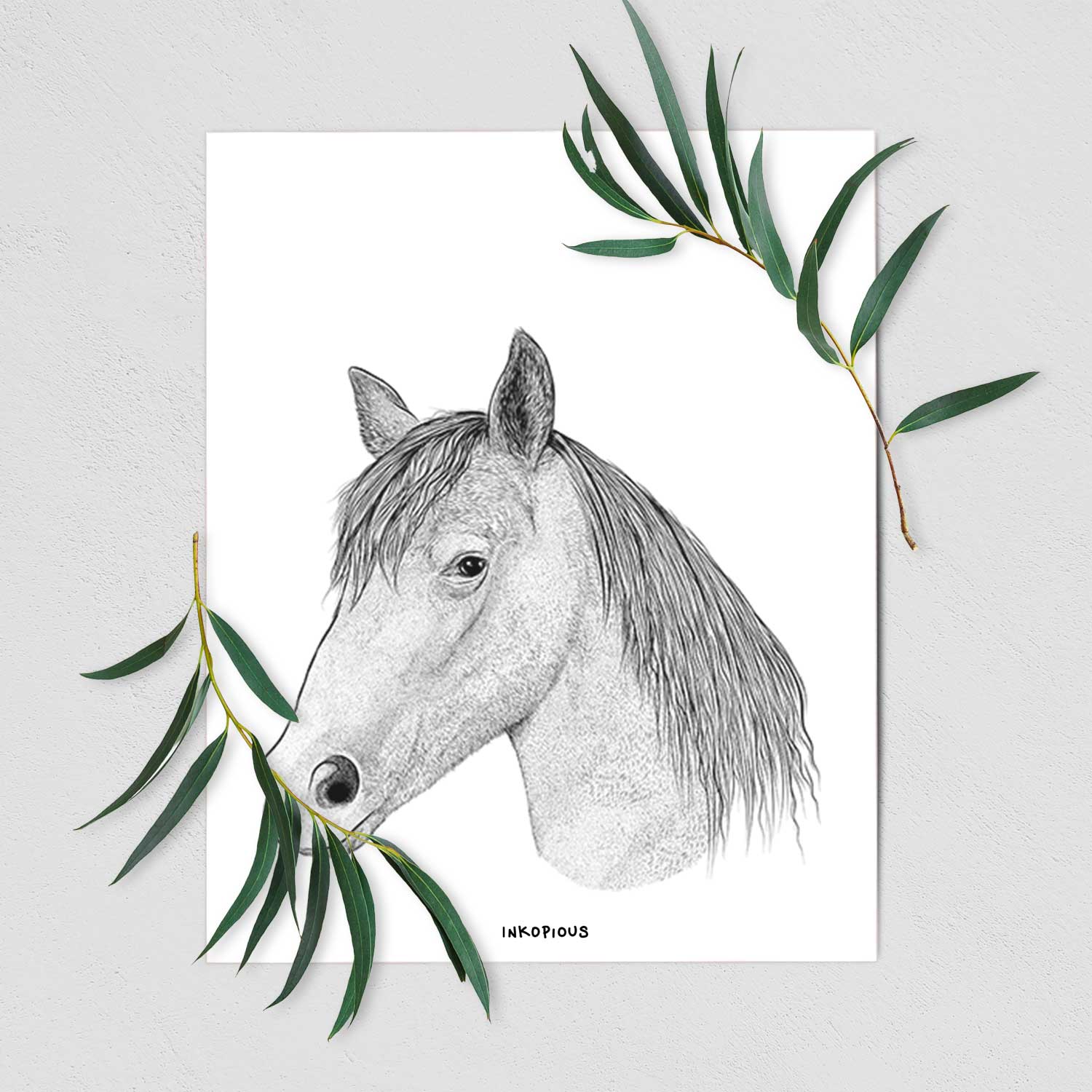 Midnight the Missouri Foxtrotter Horse Art Print