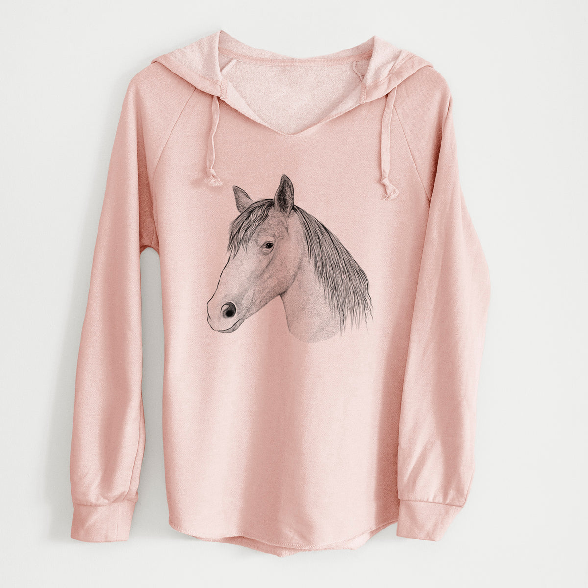 Bare Midnight the Missouri Foxtrotter Horse - Cali Wave Hooded Sweatshirt