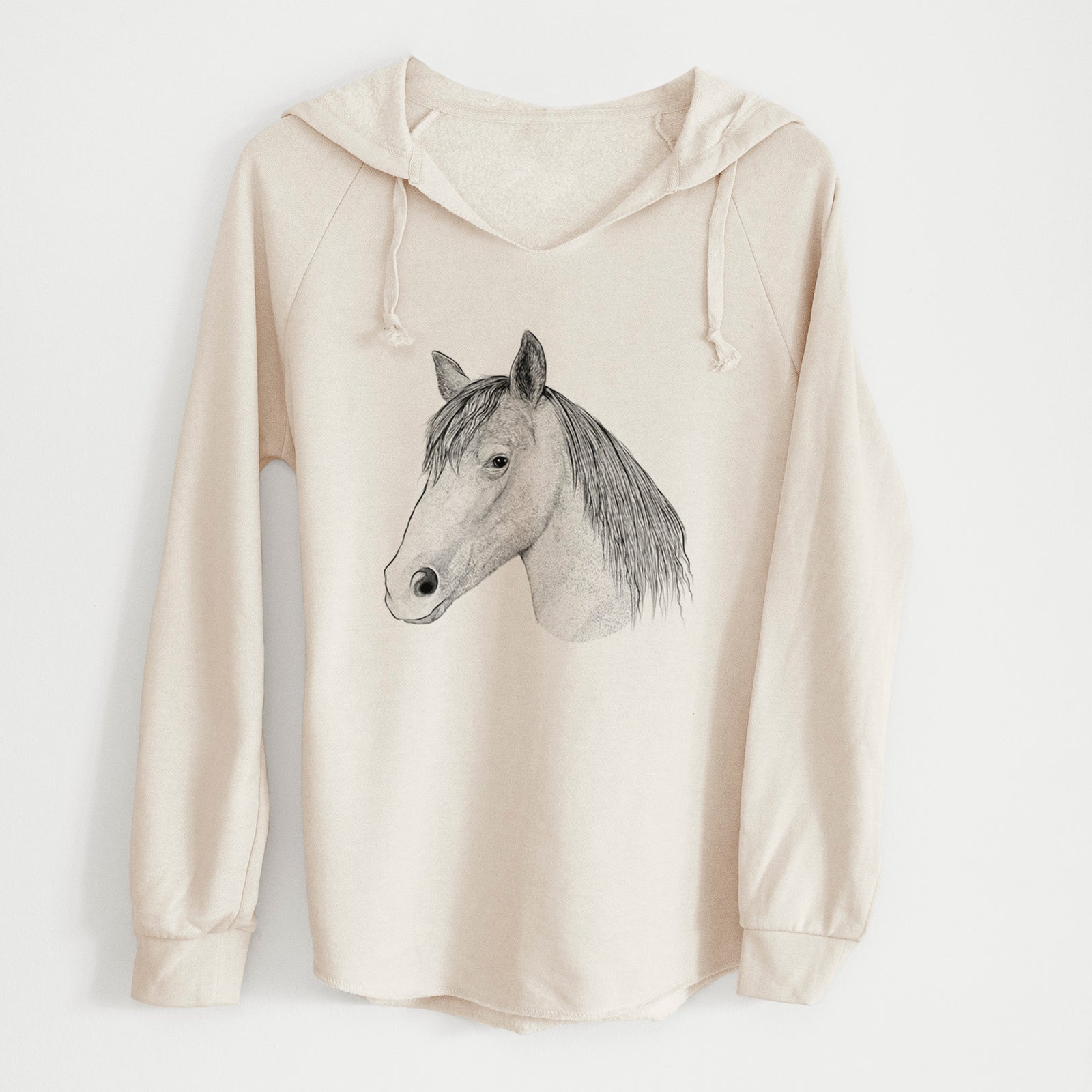 Bare Midnight the Missouri Foxtrotter Horse - Cali Wave Hooded Sweatshirt
