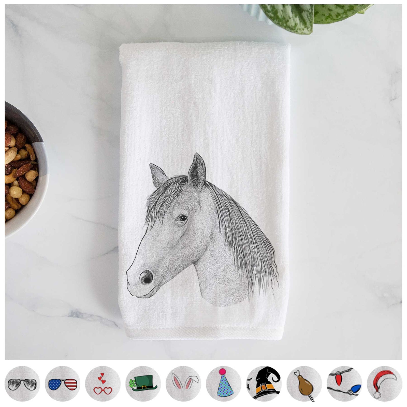 Midnight the Missouri Foxtrotter Horse Decorative Hand Towel