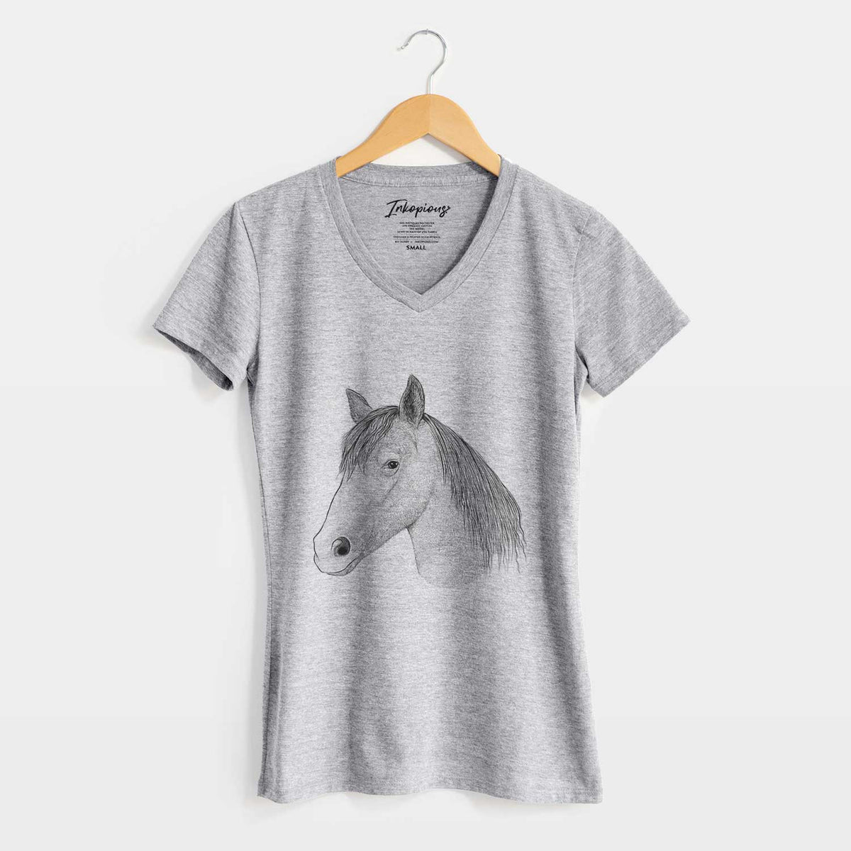 Bare Midnight the Missouri Foxtrotter Horse - Women's V-neck Shirt