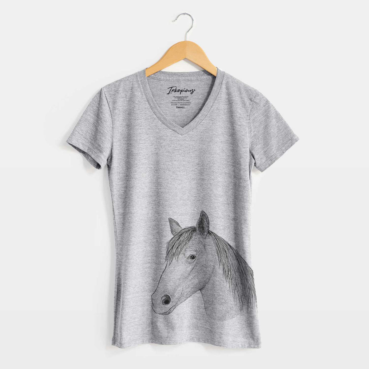 Bare Midnight the Missouri Foxtrotter Horse - Women's V-neck Shirt