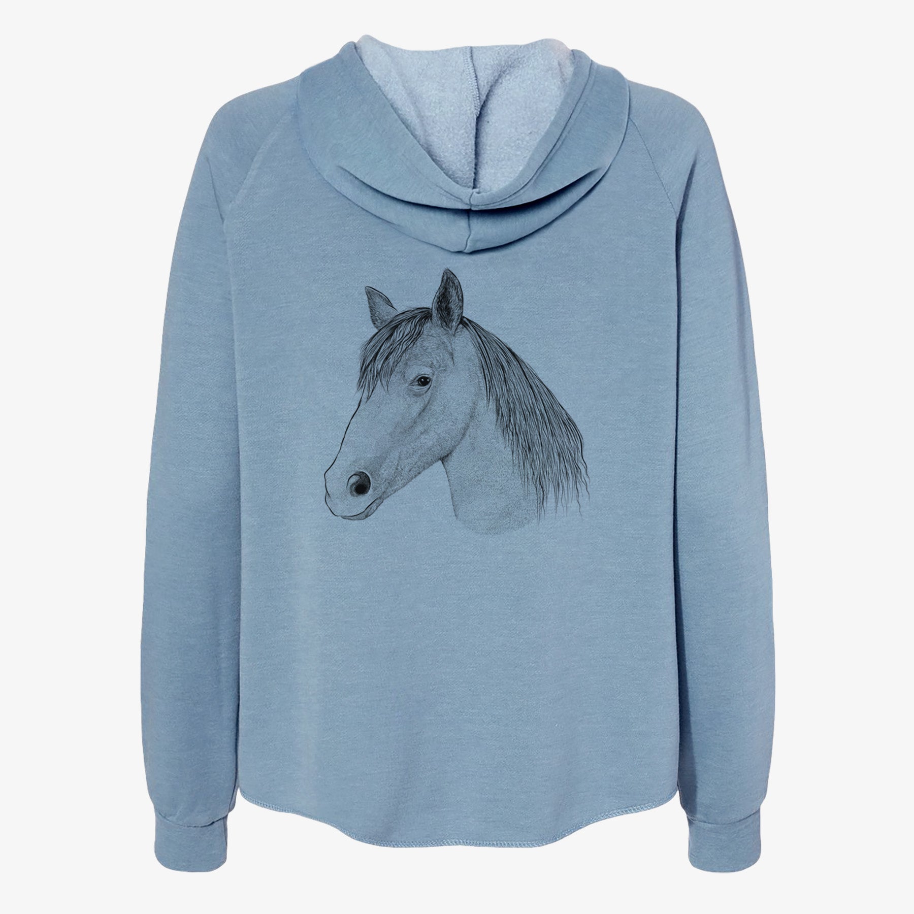 Midnight the Missouri Foxtrotter Horse - Women's Cali Wave Zip-Up Sweatshirt