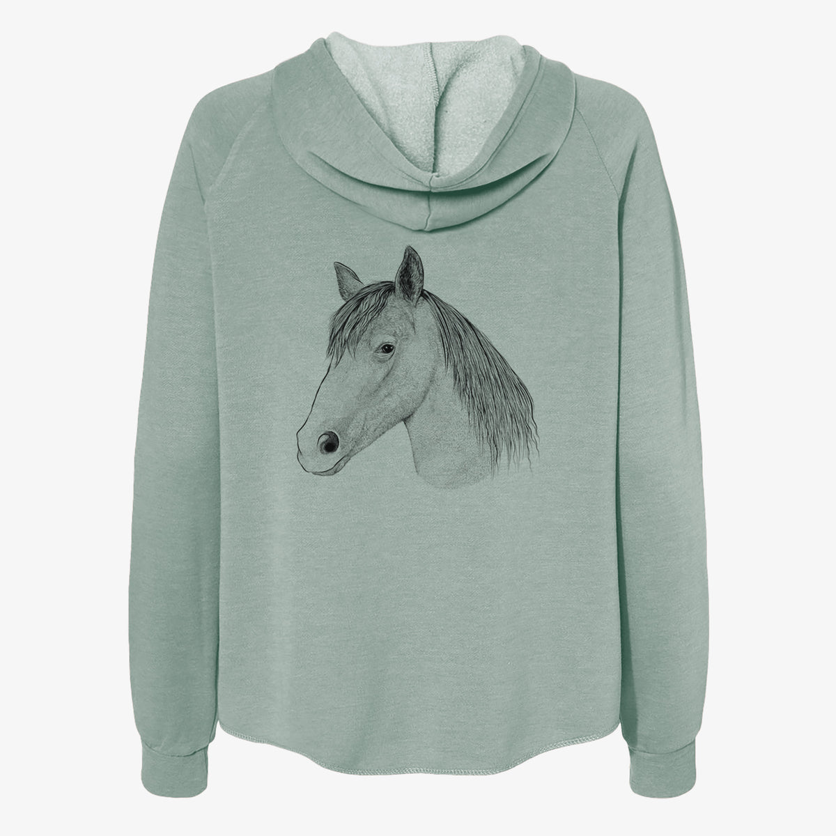 Midnight the Missouri Foxtrotter Horse - Women's Cali Wave Zip-Up Sweatshirt