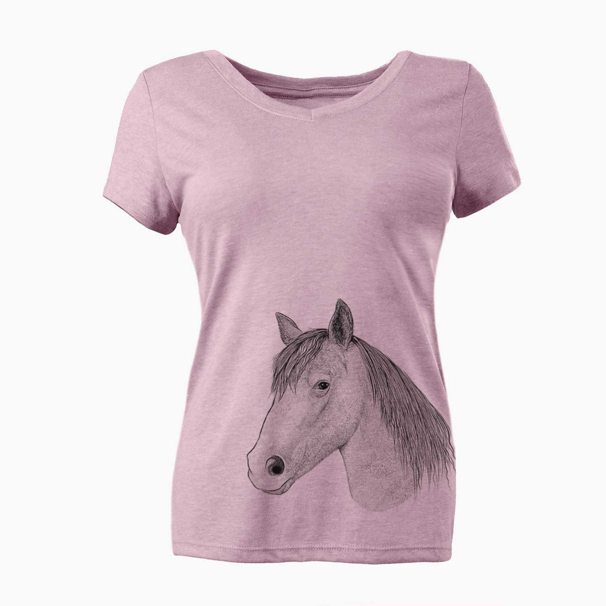 Bare Midnight the Missouri Foxtrotter Horse - Women's V-neck Shirt