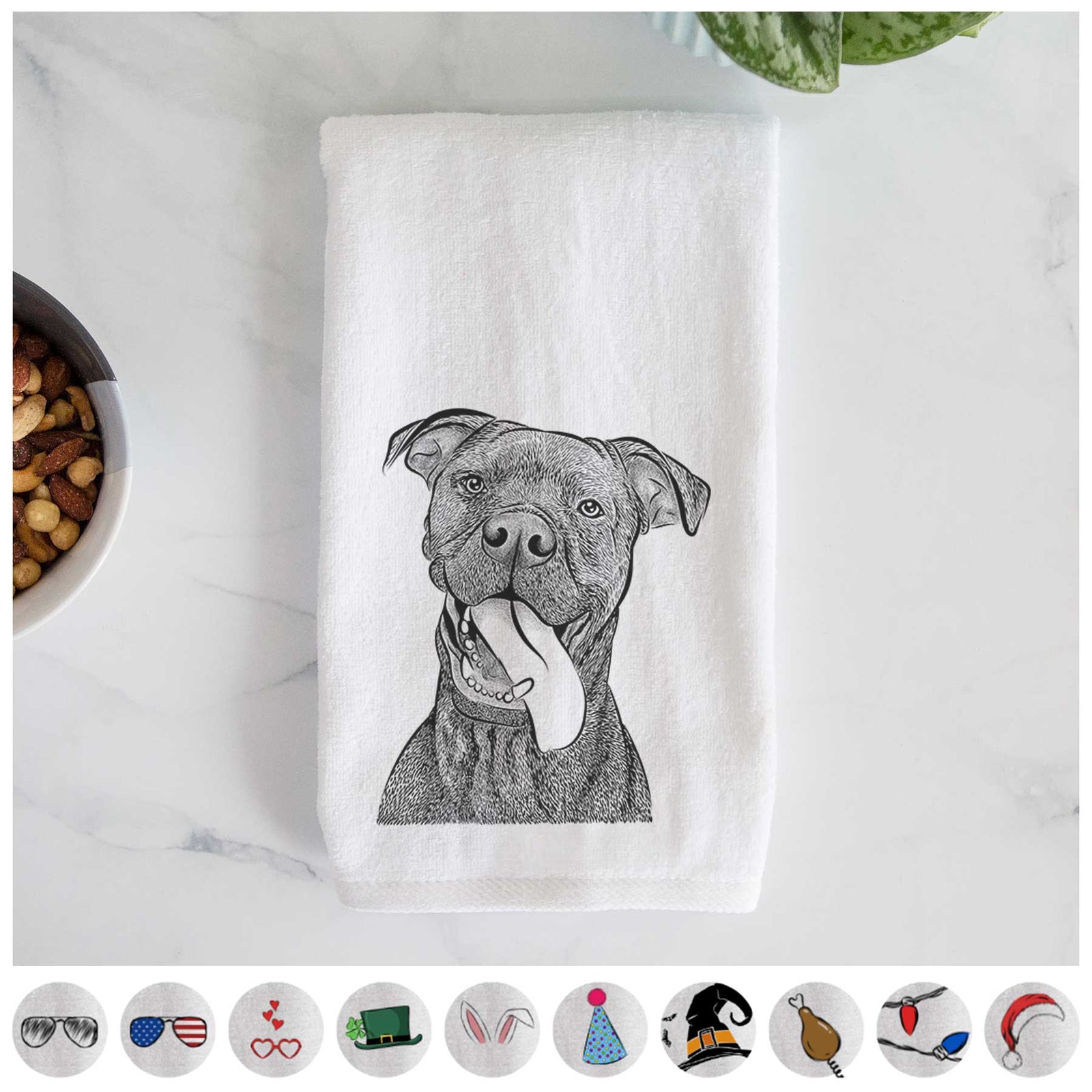 Mikey the Boxador Decorative Hand Towel