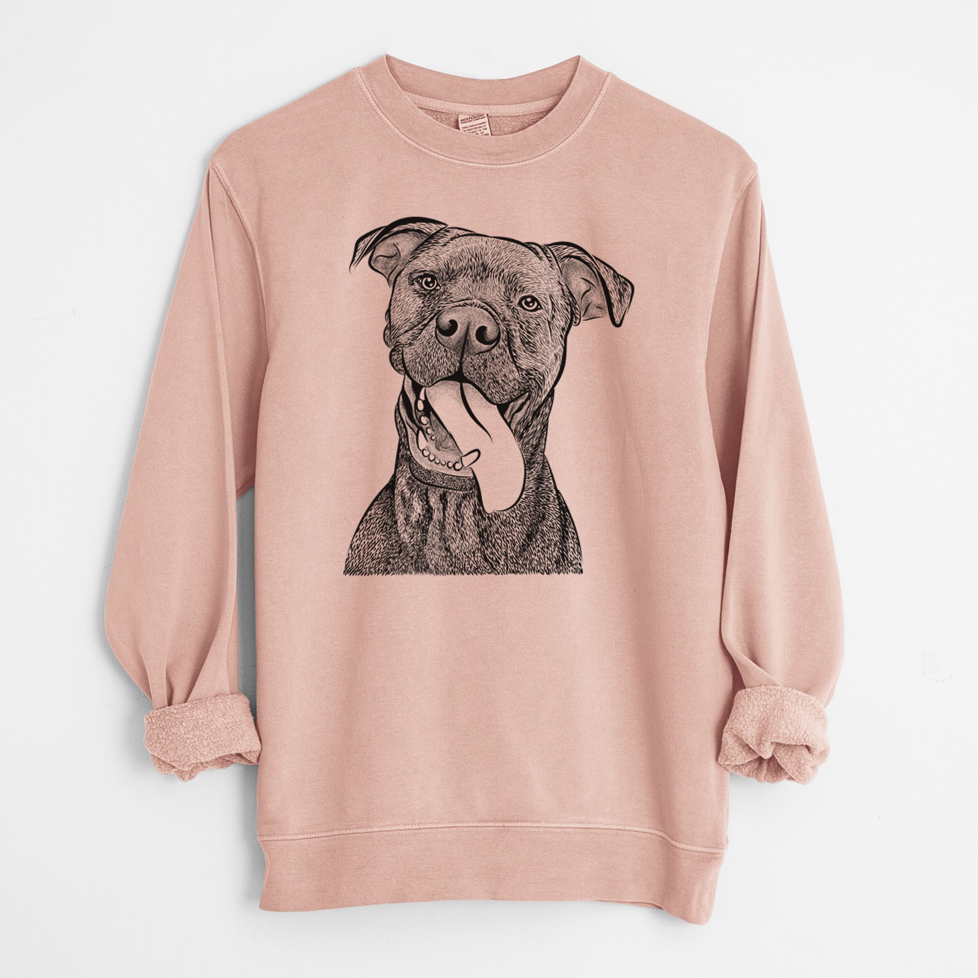 Bare Mikey the Boxador - Unisex Pigment Dyed Crew Sweatshirt