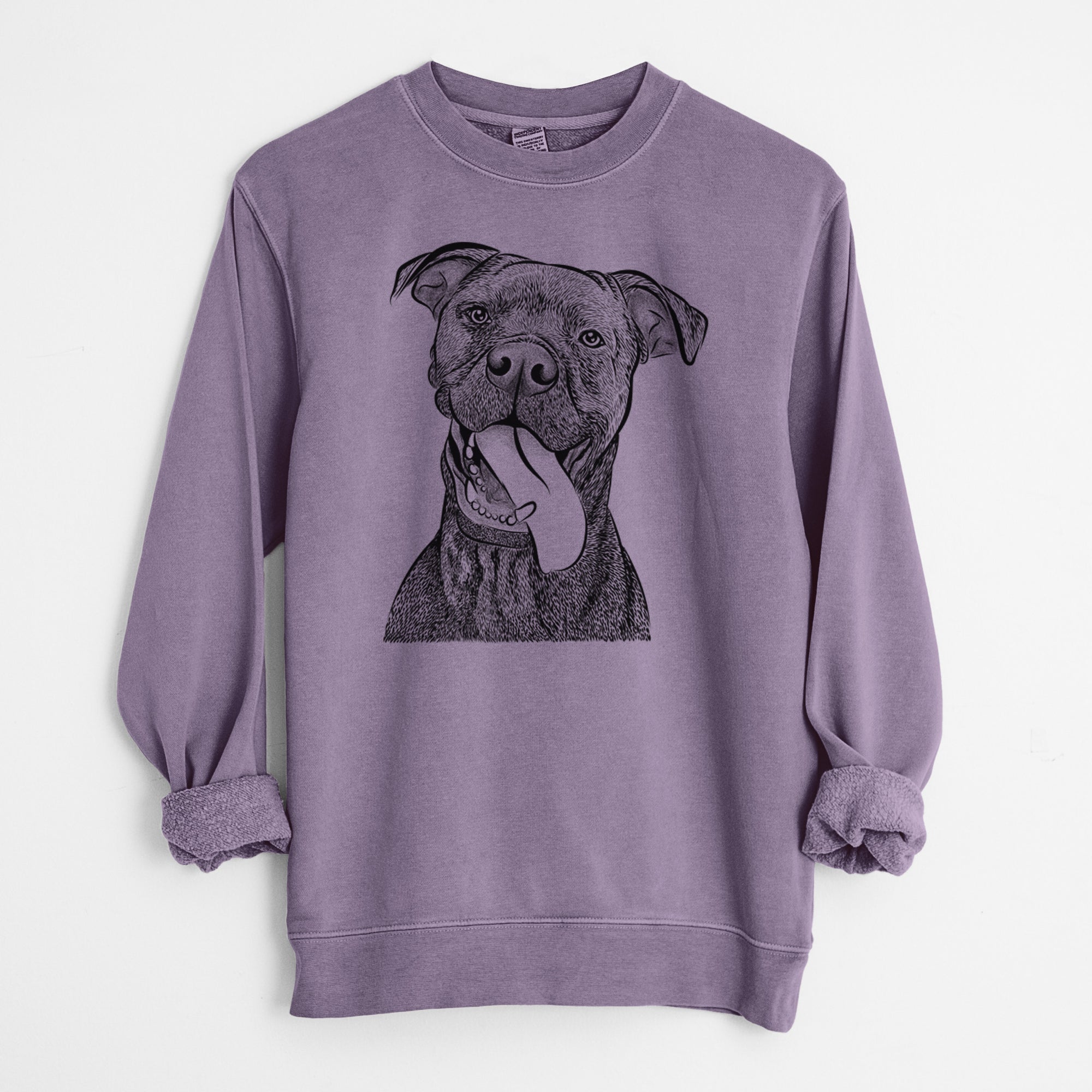 Bare Mikey the Boxador - Unisex Pigment Dyed Crew Sweatshirt