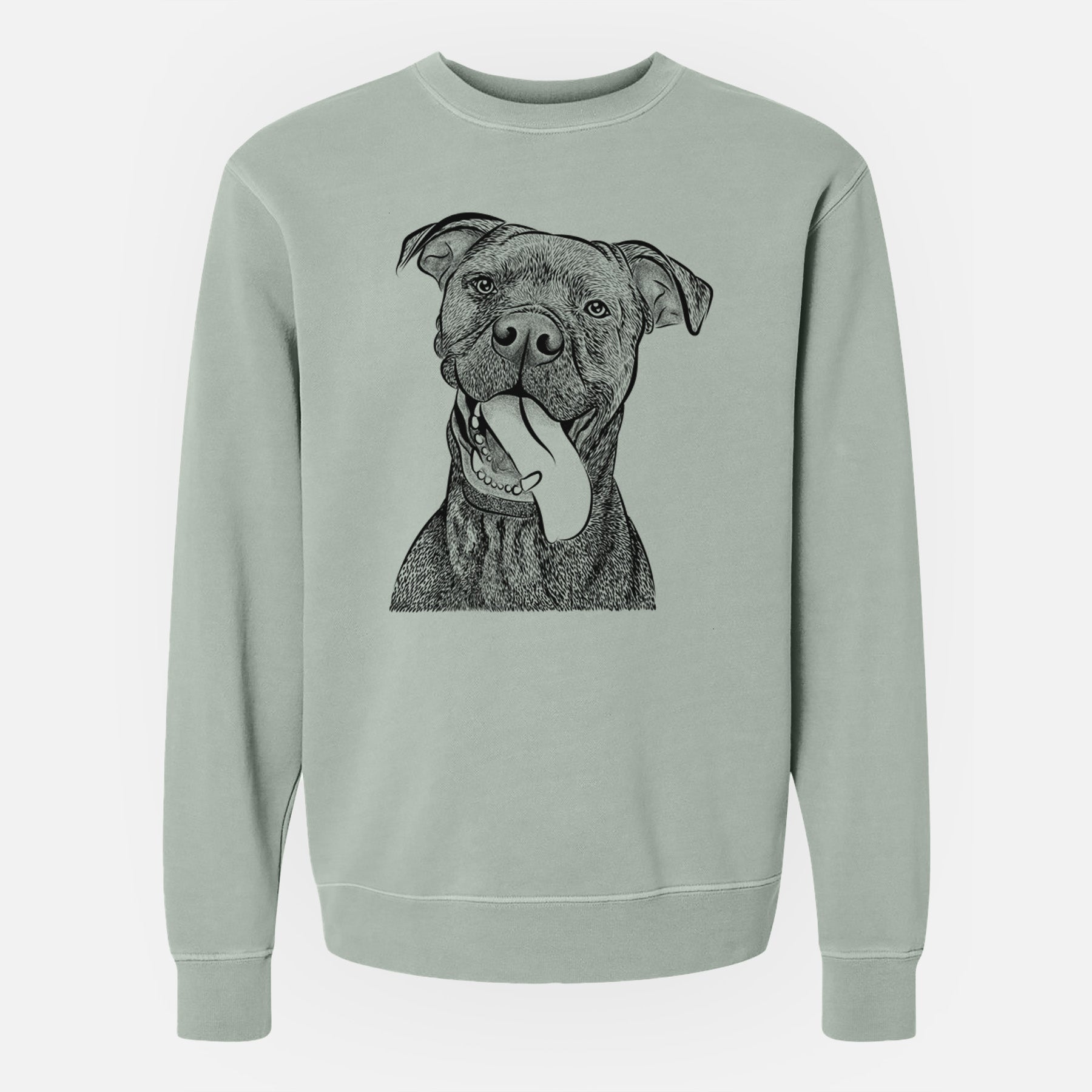 Bare Mikey the Boxador - Unisex Pigment Dyed Crew Sweatshirt