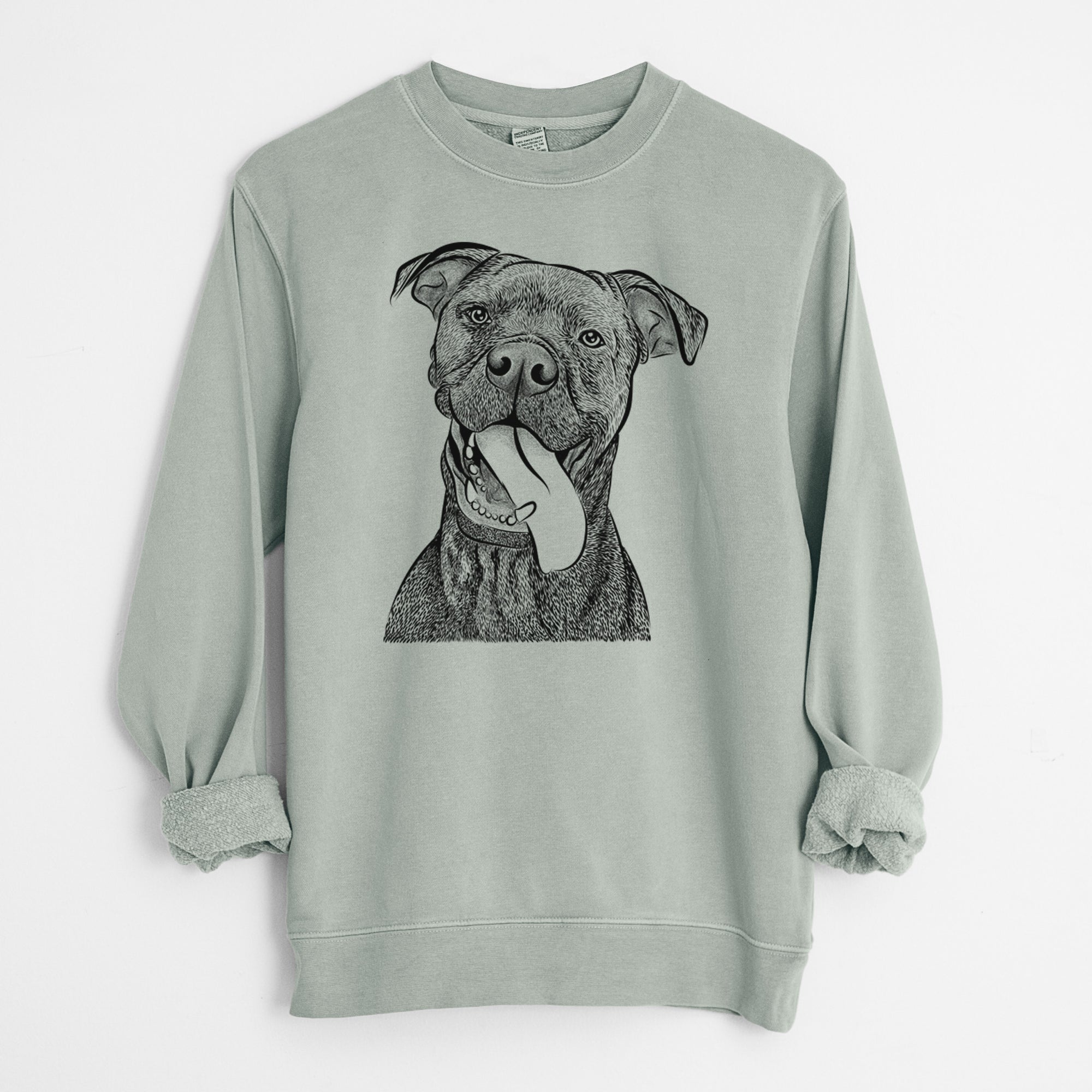 Bare Mikey the Boxador - Unisex Pigment Dyed Crew Sweatshirt