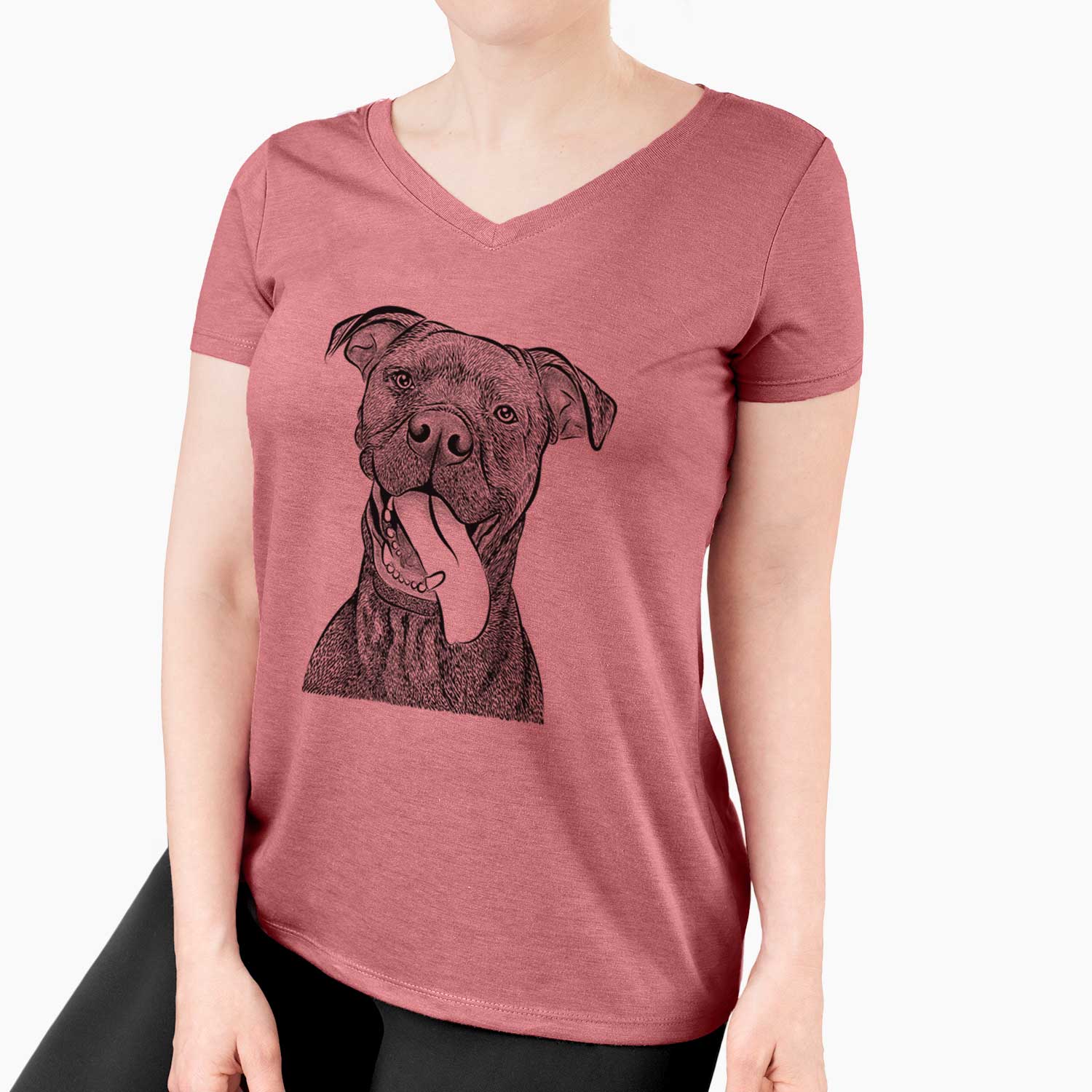 Bare Mikey the Boxador - Women's V-neck Shirt