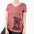 Bare Mikey the Boxador - Women's V-neck Shirt