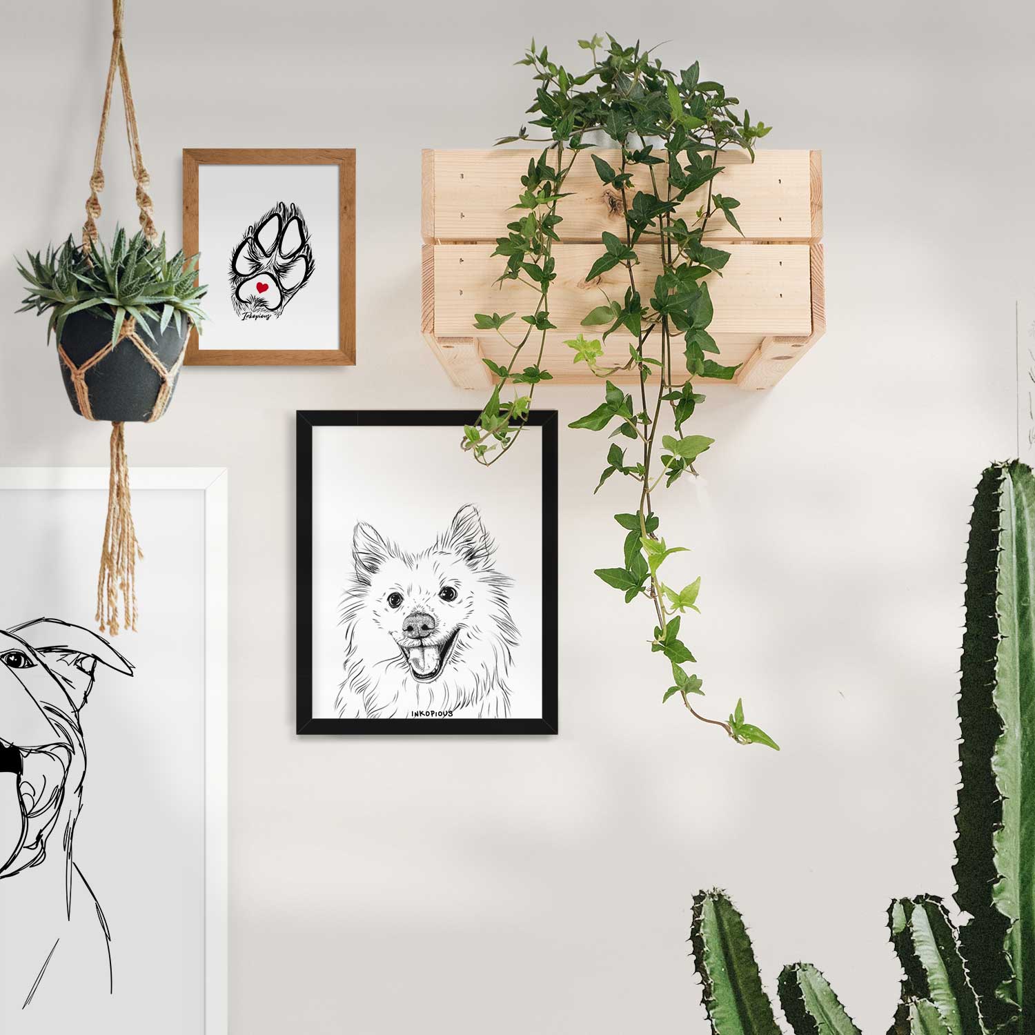 Miki the American Eskimo Art Print