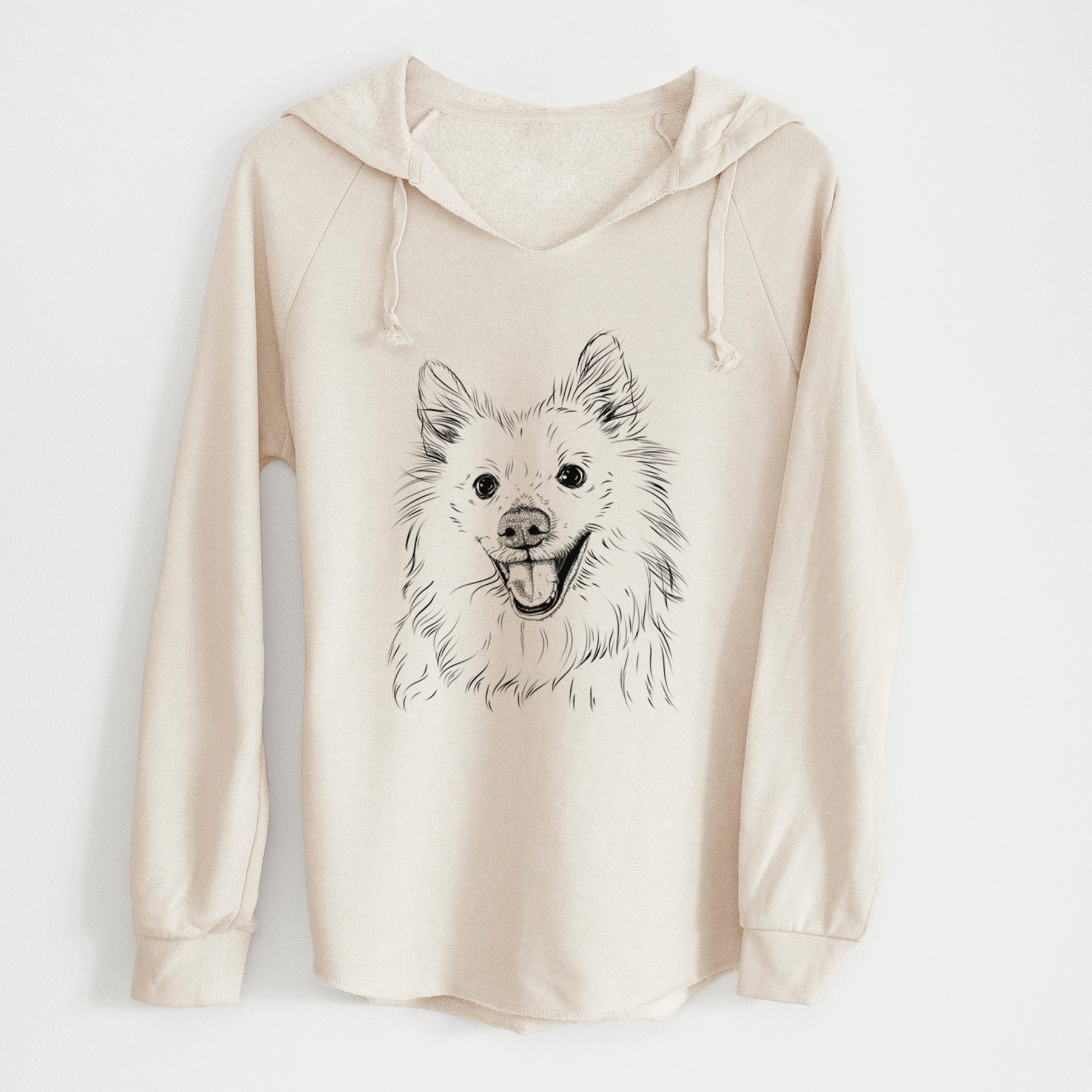 Bare Miki the American Eskimo - Cali Wave Hooded Sweatshirt