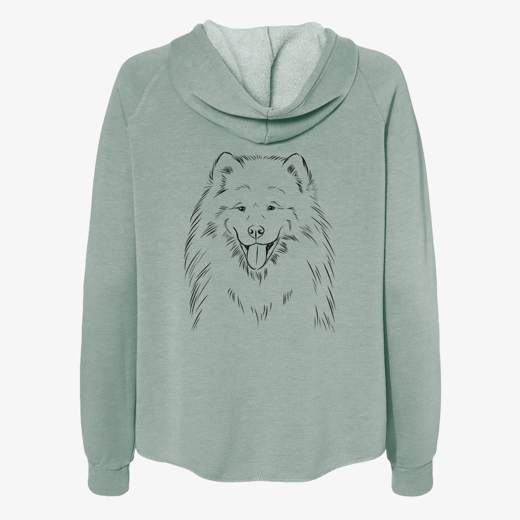 Mikko the Samoyed - Women's Cali Wave Zip-Up Sweatshirt