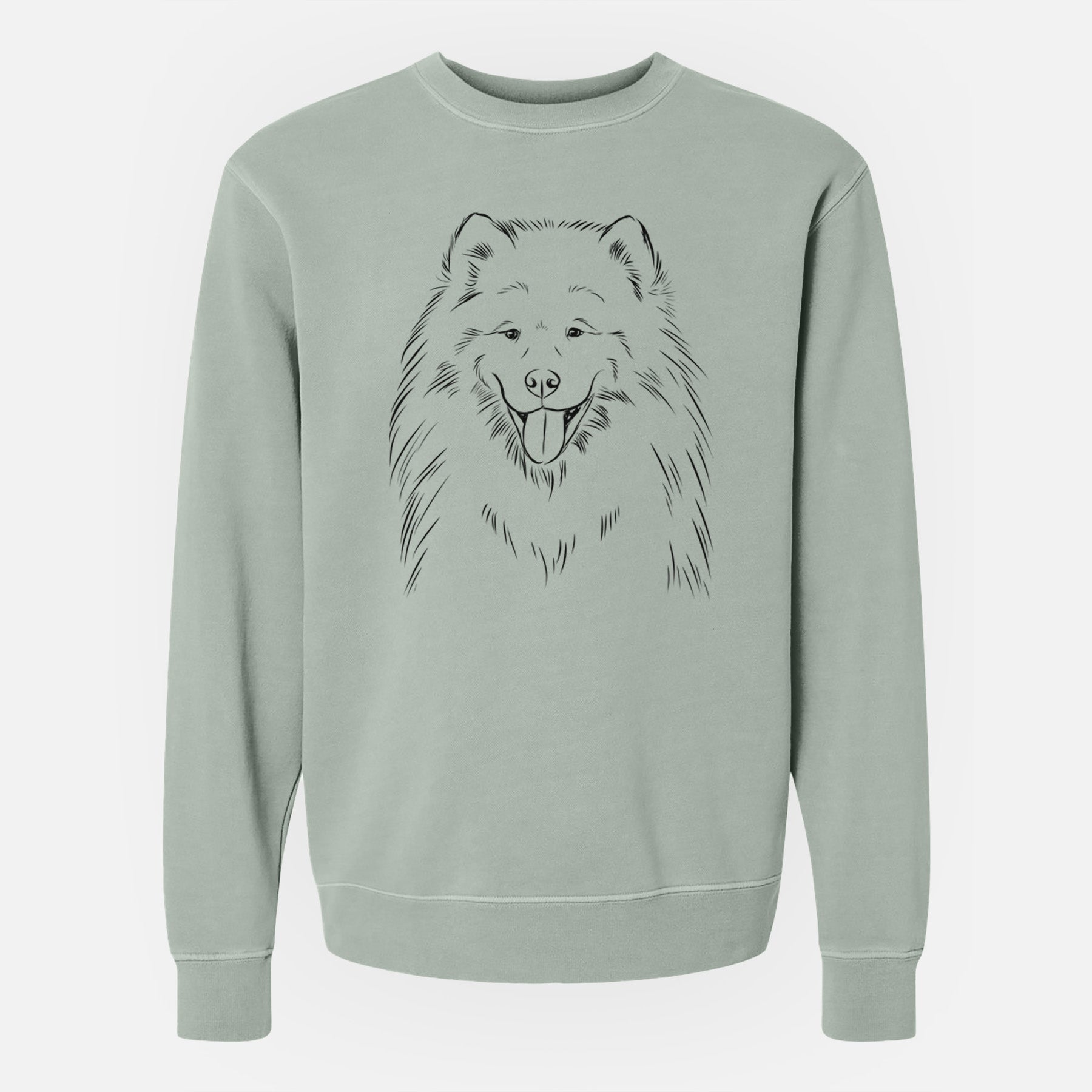 Bare Mikko the Samoyed - Unisex Pigment Dyed Crew Sweatshirt