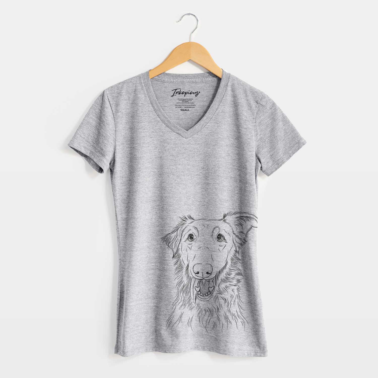 Bare Mila the Mixed Breed - Women's V-neck Shirt