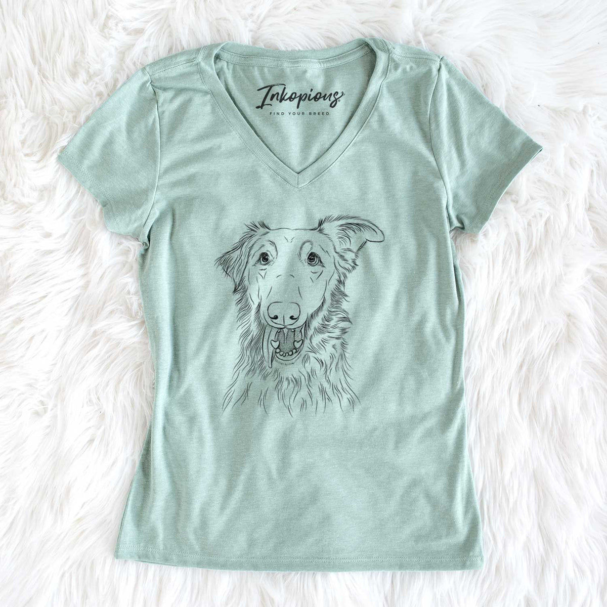 Bare Mila the Mixed Breed - Women&#39;s V-neck Shirt