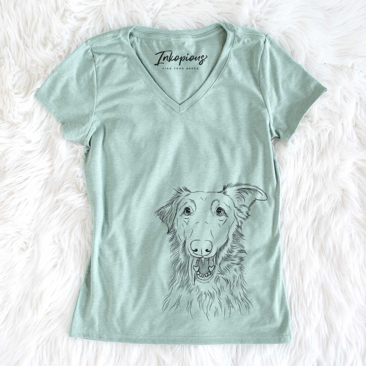 Bare Mila the Mixed Breed - Women's V-neck Shirt