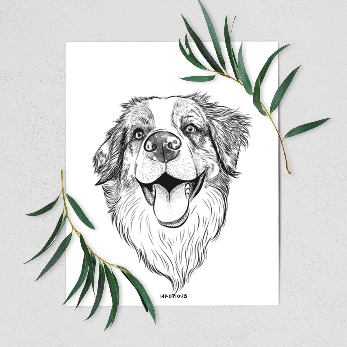 Mila the Australian Shepherd Art Print