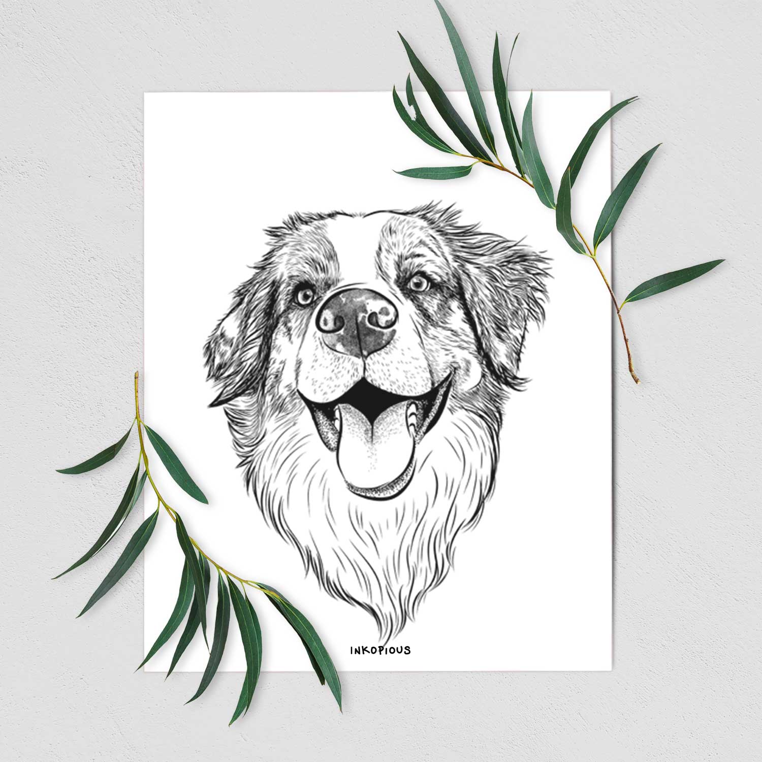 Mila the Australian Shepherd Art Print