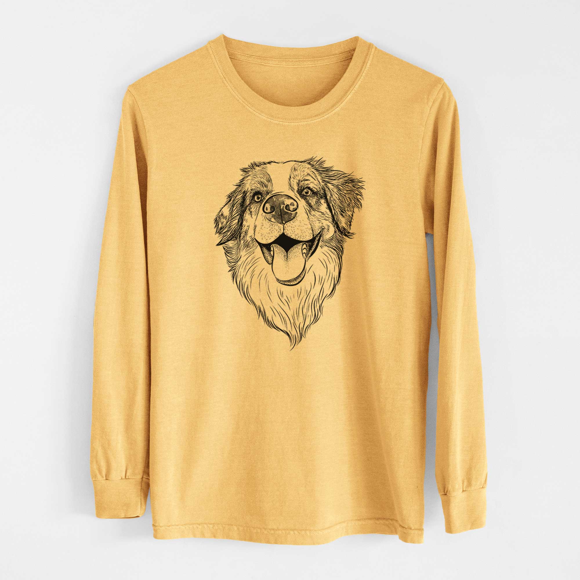 Bare Mila the Australian Shepherd - Heavyweight 100% Cotton Long Sleeve