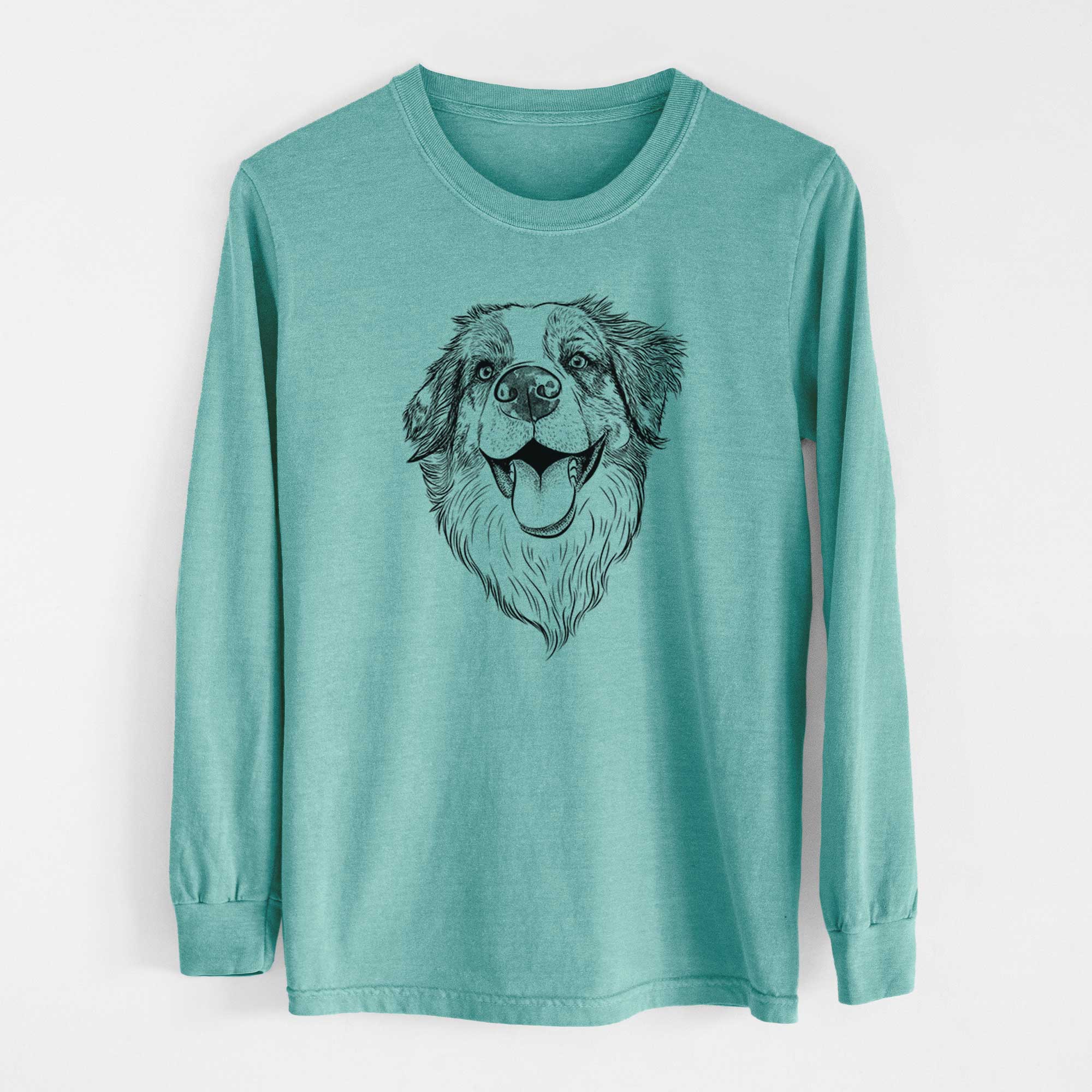 Bare Mila the Australian Shepherd - Heavyweight 100% Cotton Long Sleeve