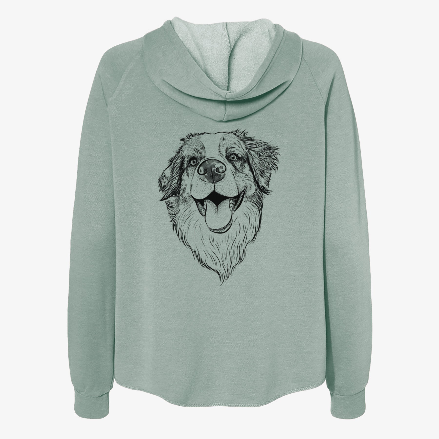 Mila the Australian Shepherd - Women's Cali Wave Zip-Up Sweatshirt