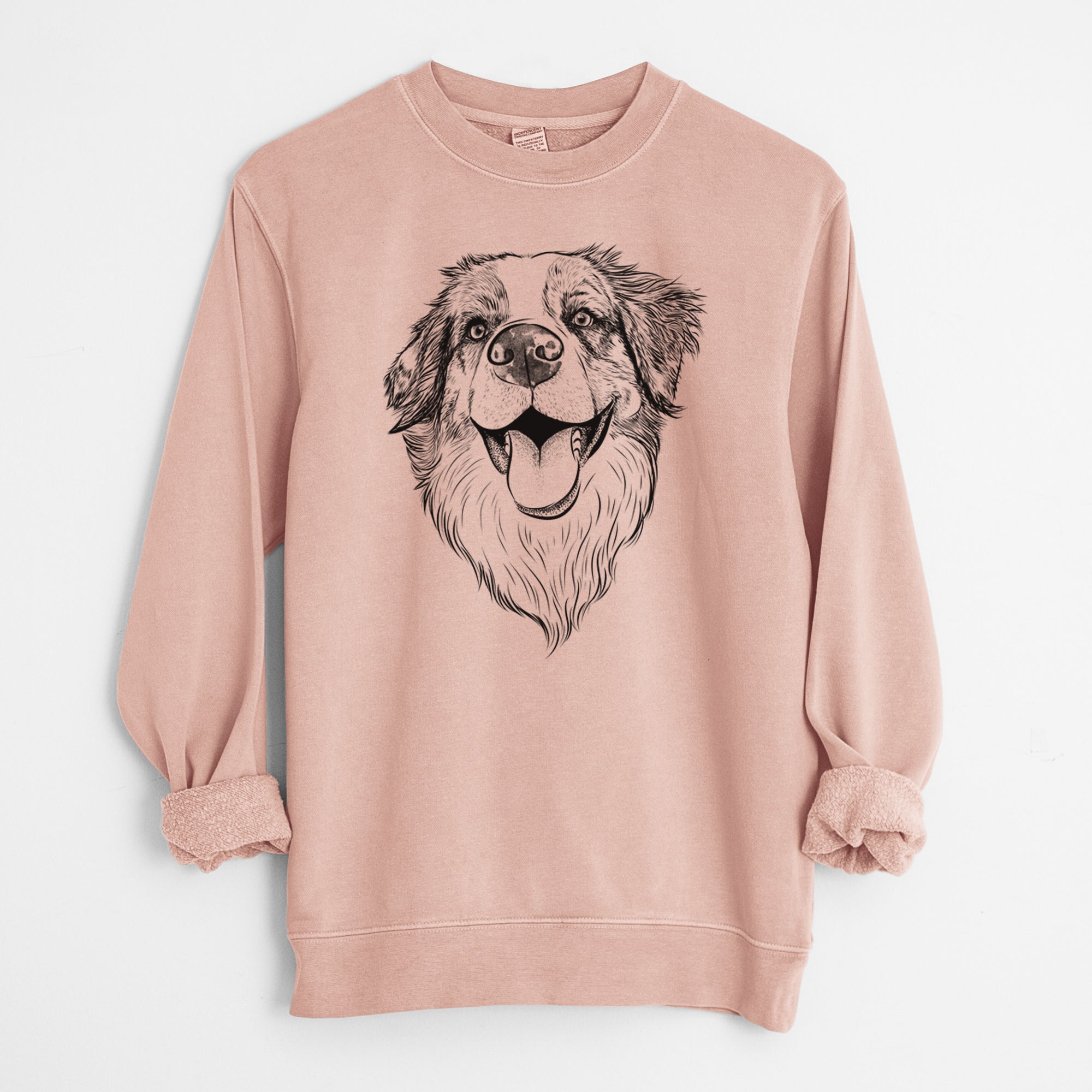 Bare Mila the Australian Shepherd - Unisex Pigment Dyed Crew Sweatshirt