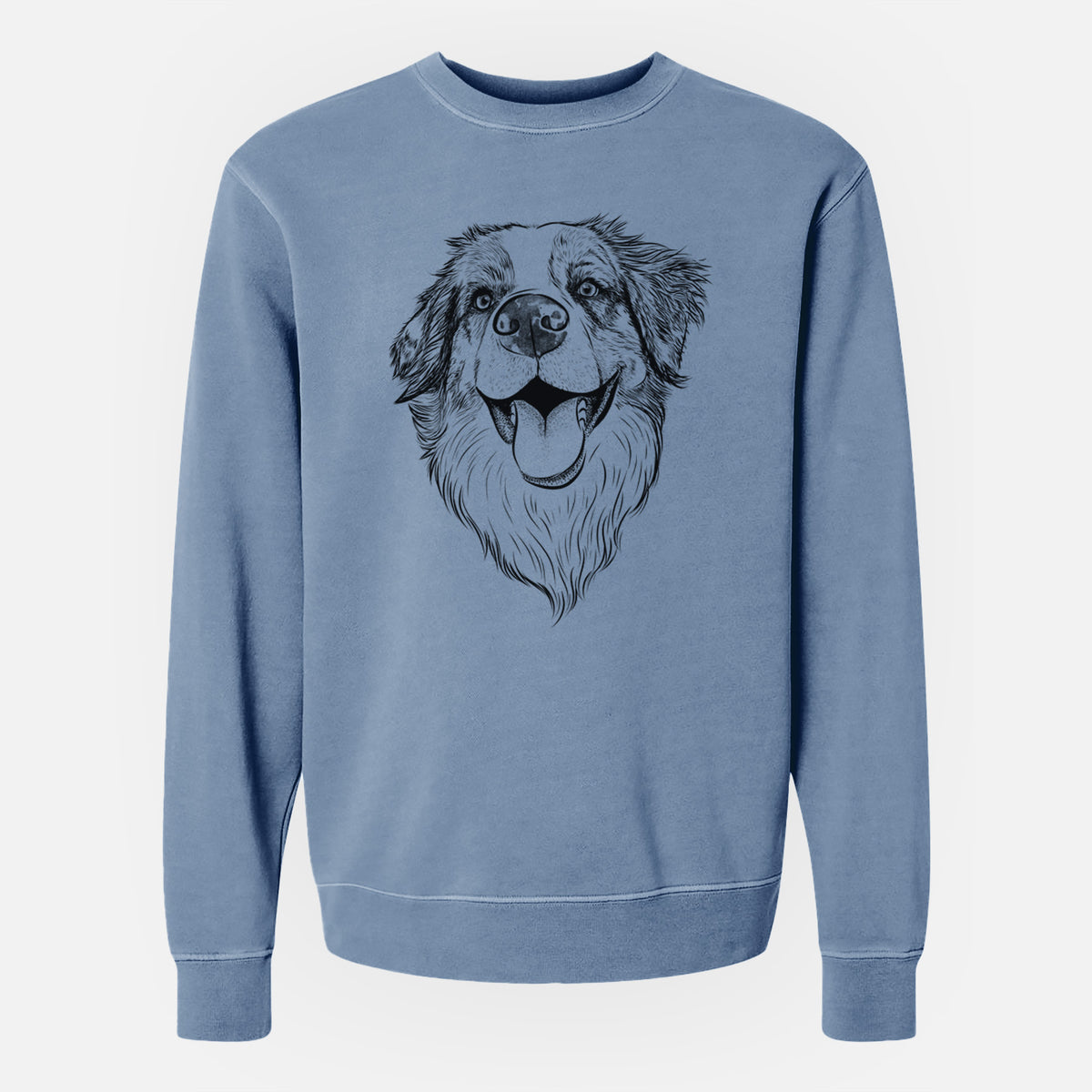 Bare Mila the Australian Shepherd - Unisex Pigment Dyed Crew Sweatshirt