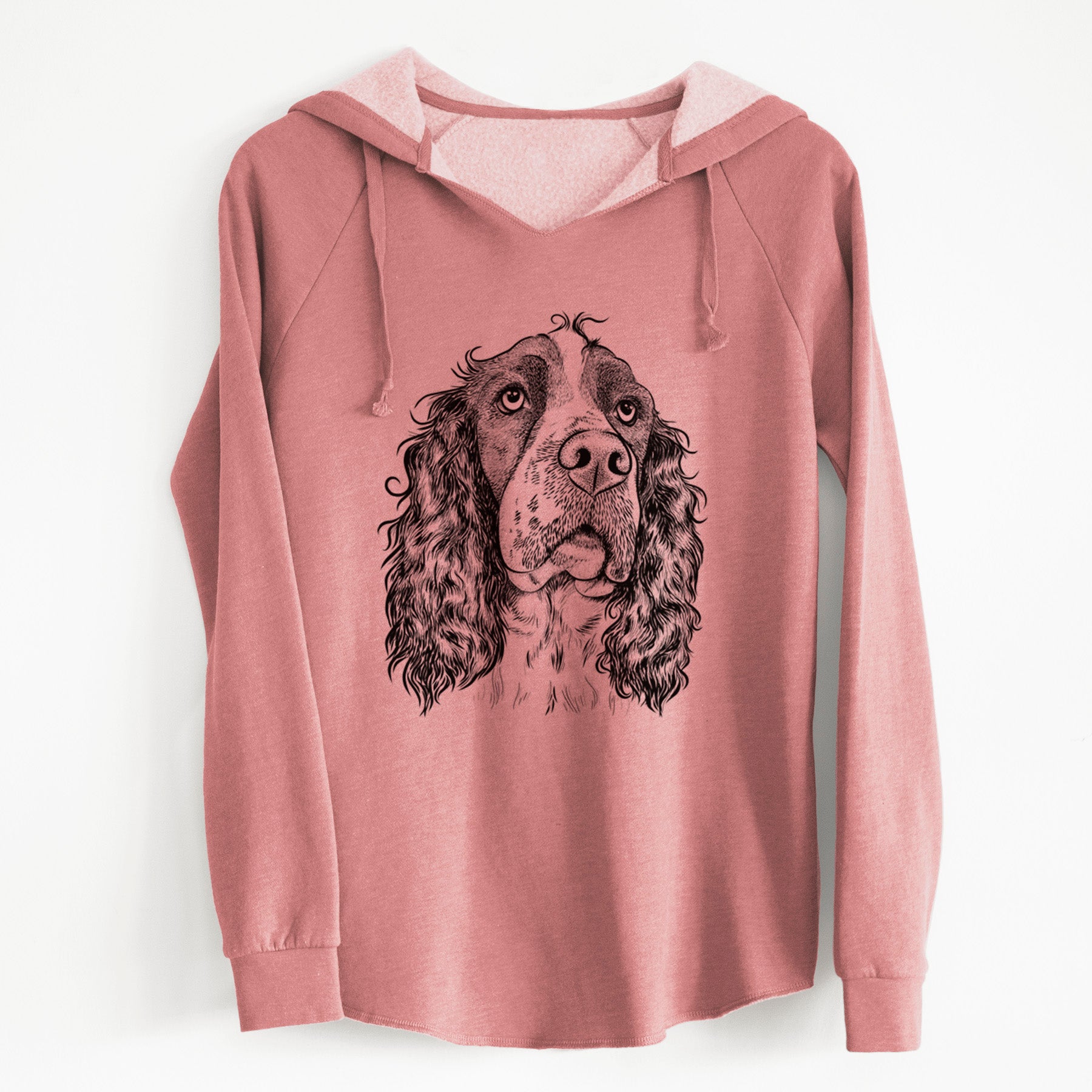 Bare Millie Mae the English Springer Spaniel - Cali Wave Hooded Sweatshirt