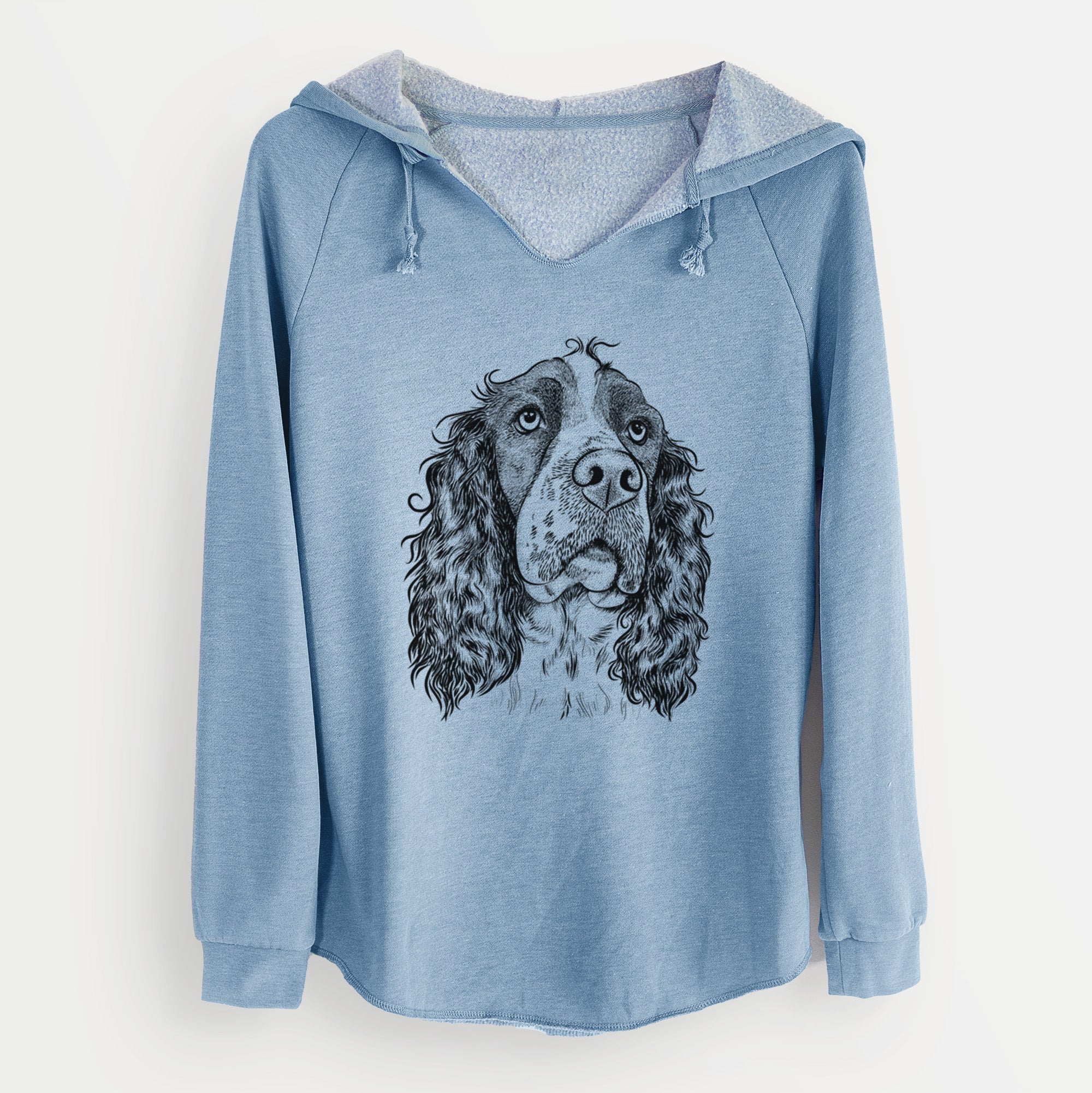 Bare Millie Mae the English Springer Spaniel - Cali Wave Hooded Sweatshirt