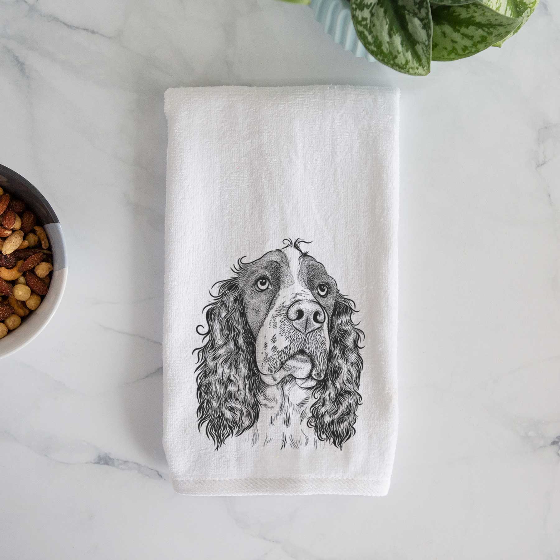 Millie Mae the English Springer Spaniel Decorative Hand Towel